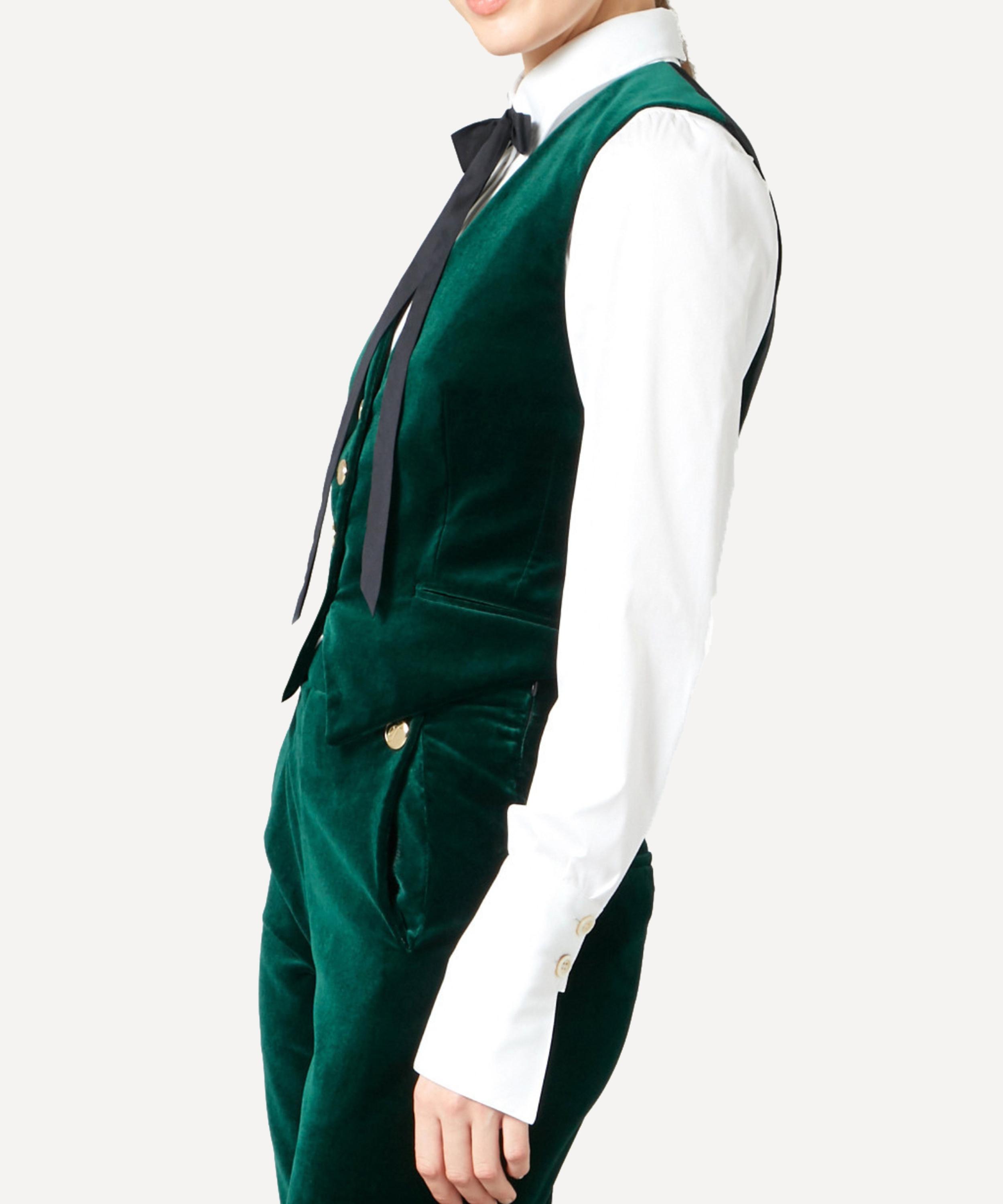 Temperley London - Clove Emerald Velvet Waistcoat&nbsp; image number 2