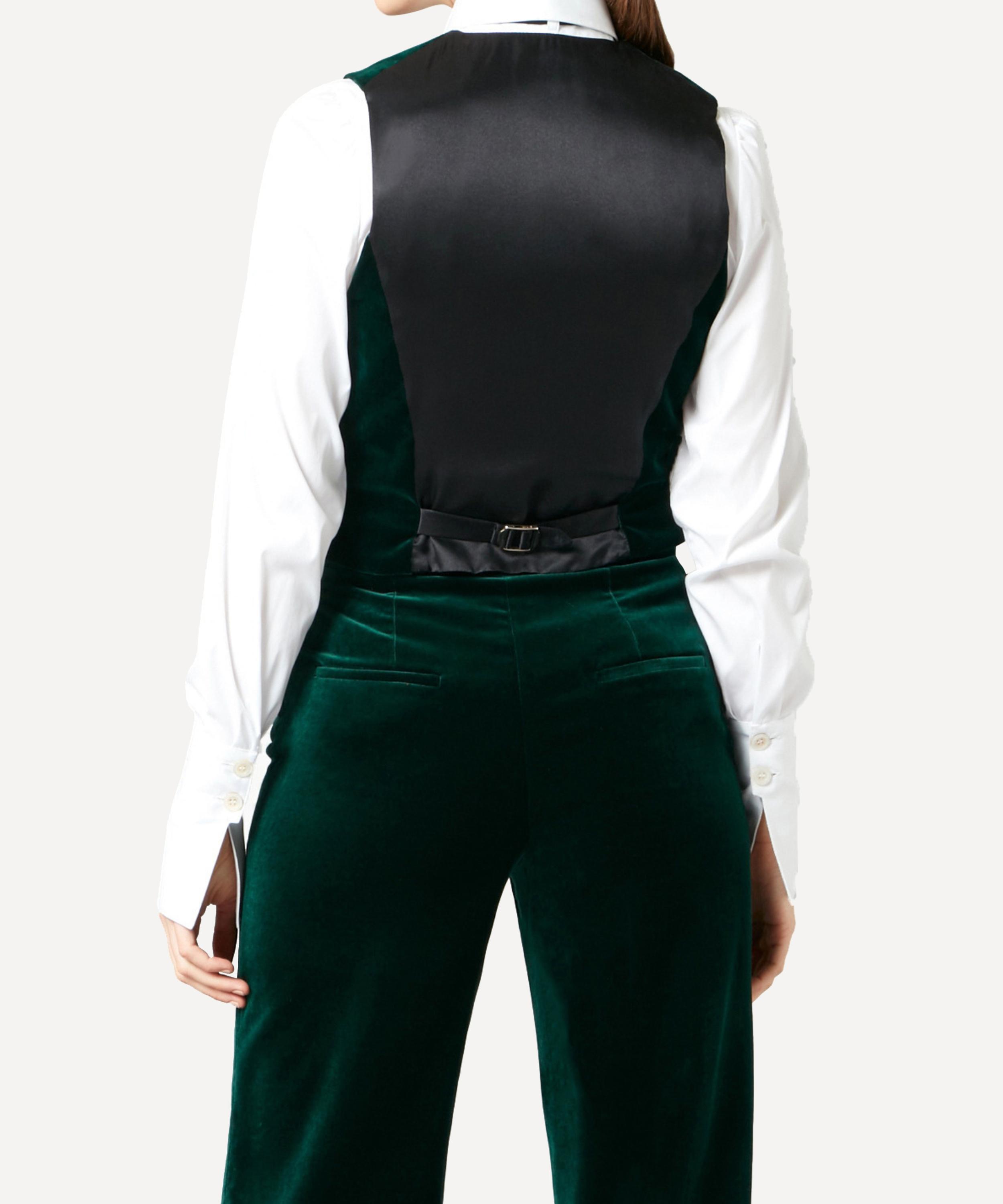 Temperley London - Clove Emerald Velvet Waistcoat&nbsp; image number 3