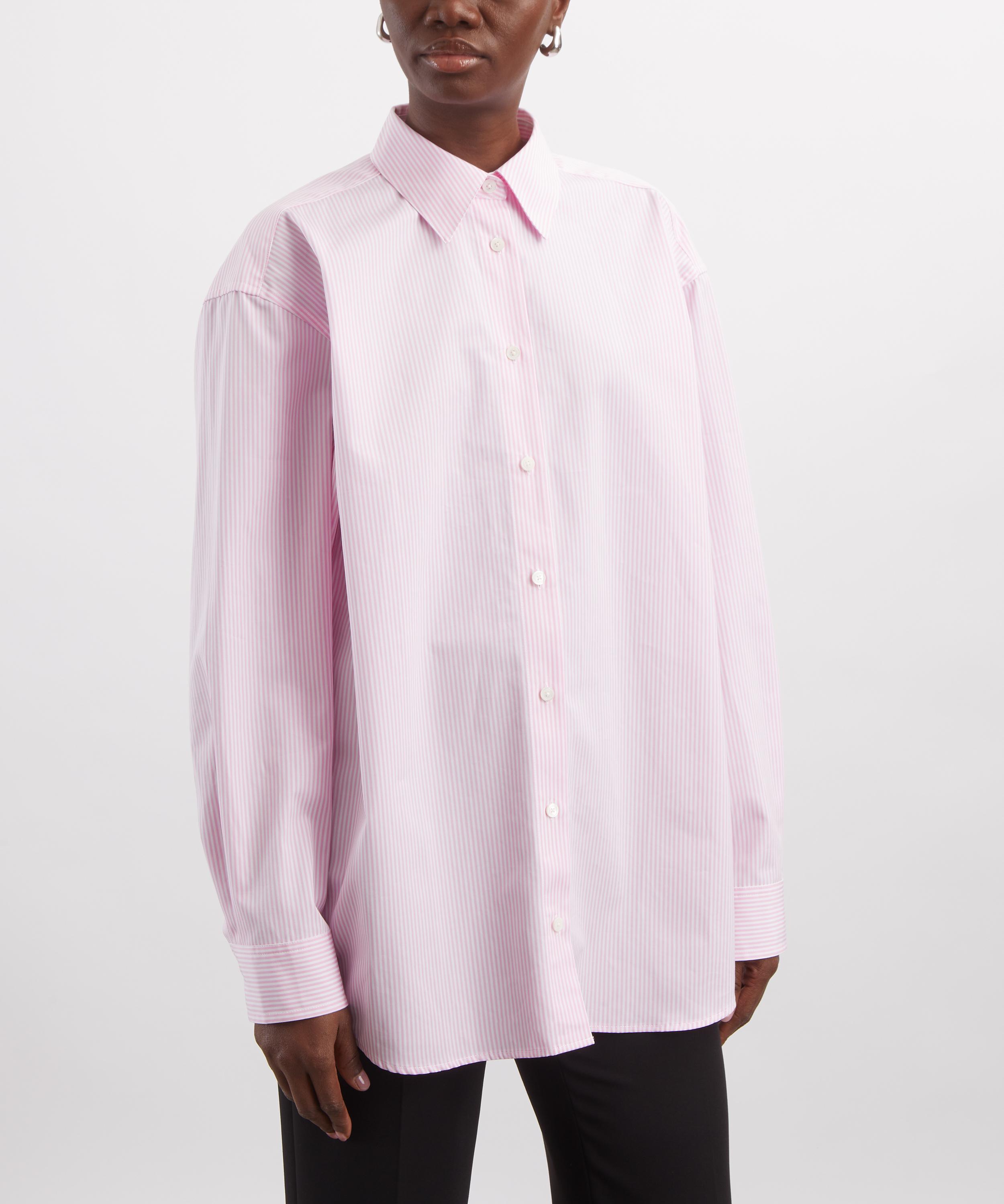 Toteme - Classic Tumbled Stripe White-Bloom Shirt image number 2