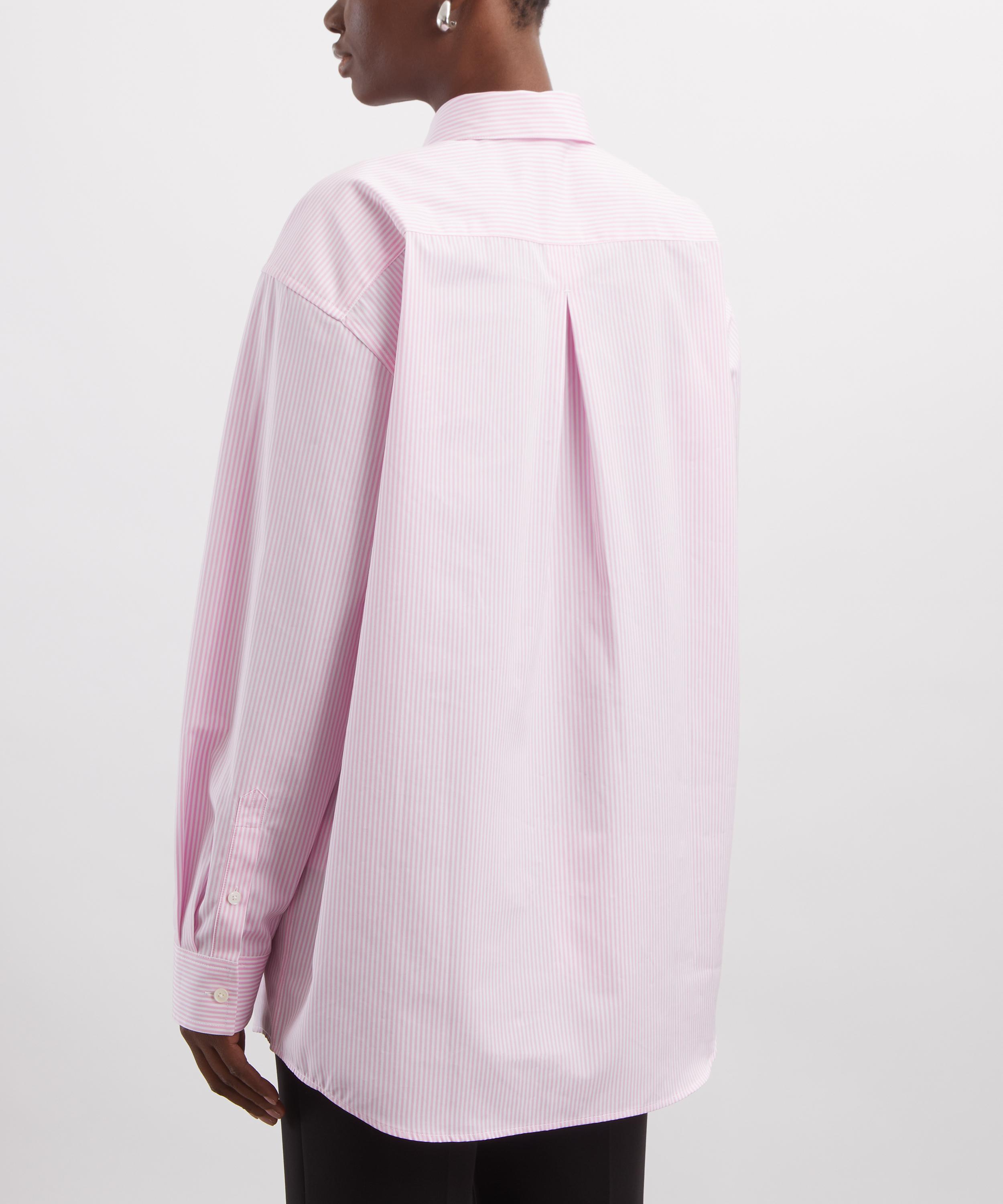Toteme - Classic Tumbled Stripe White-Bloom Shirt image number 3
