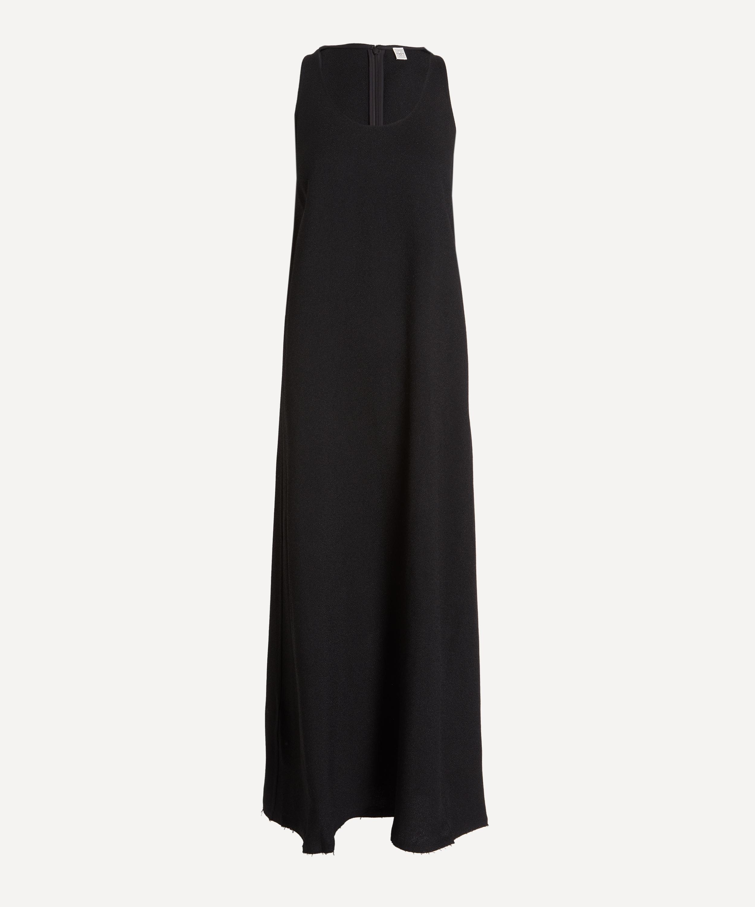 Toteme - Black Scoop-Neck Sabl&eacute; Dress
