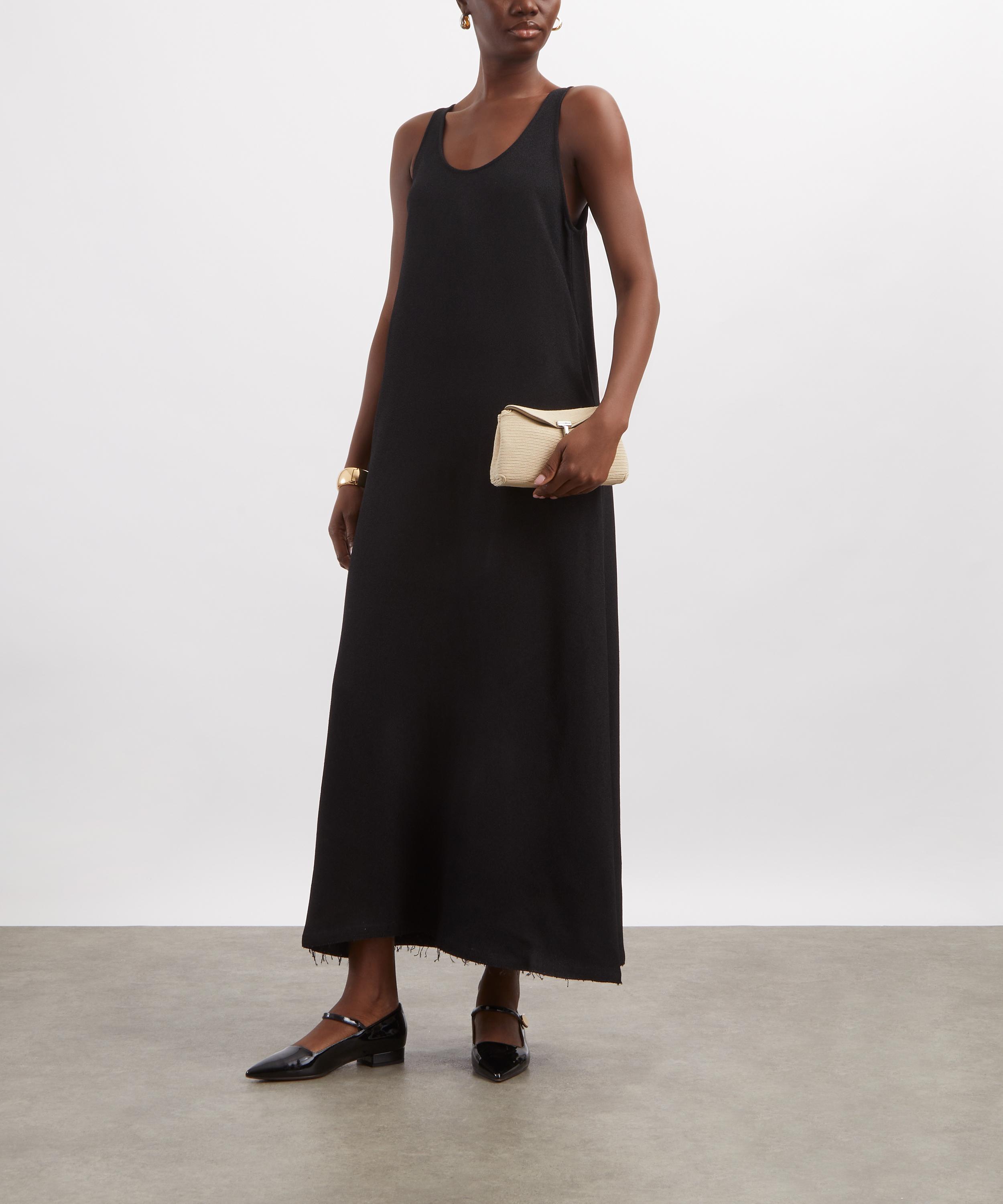 Toteme - Black Scoop-Neck Sabl&eacute; Dress image number 1