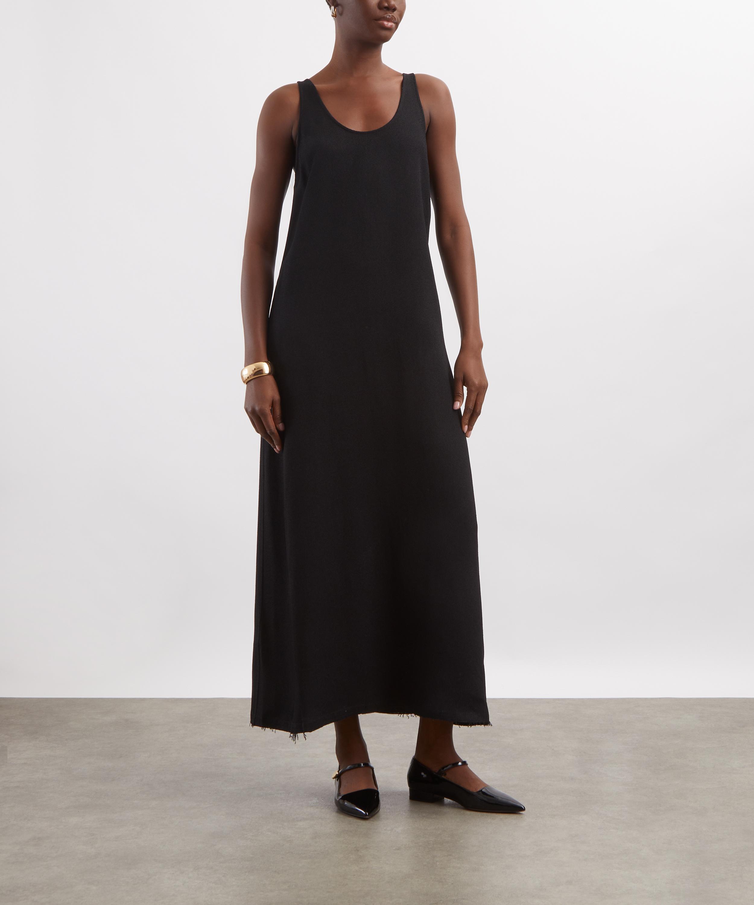 Toteme - Black Scoop-Neck Sabl&eacute; Dress image number 2