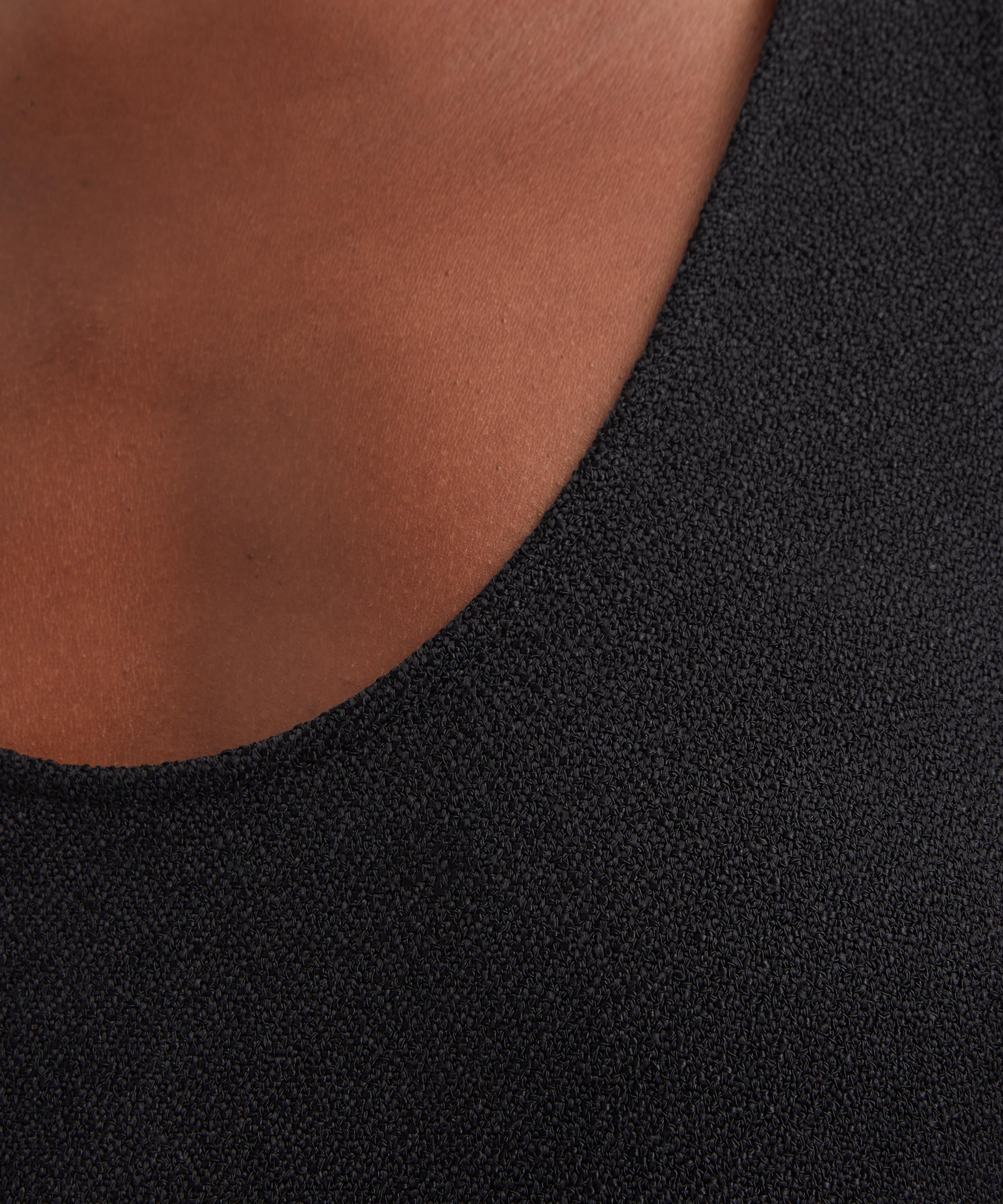 Toteme - Black Scoop-Neck Sabl&eacute; Dress image number 4