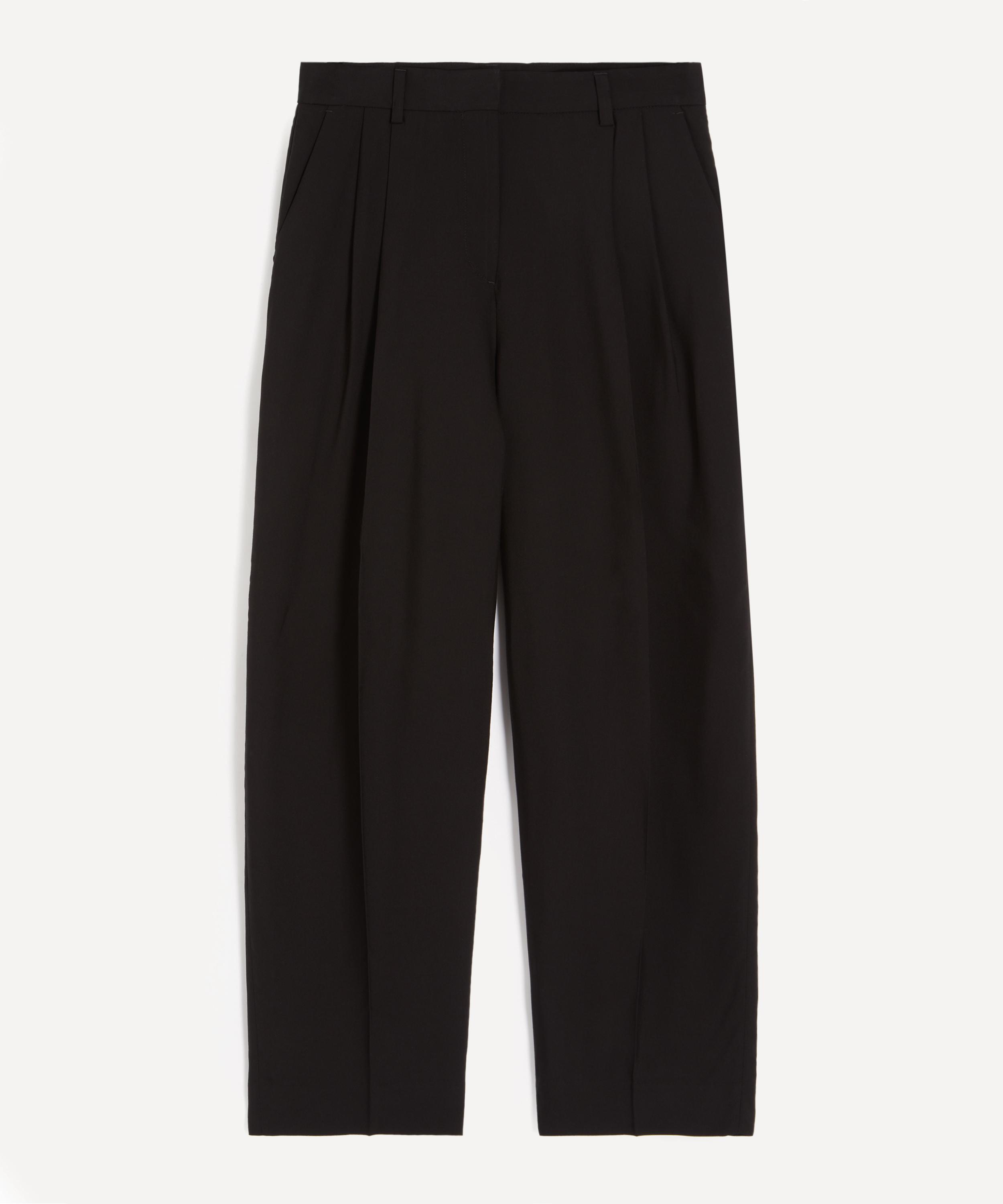 Toteme - Black Double-Pleat Fluid Trousers