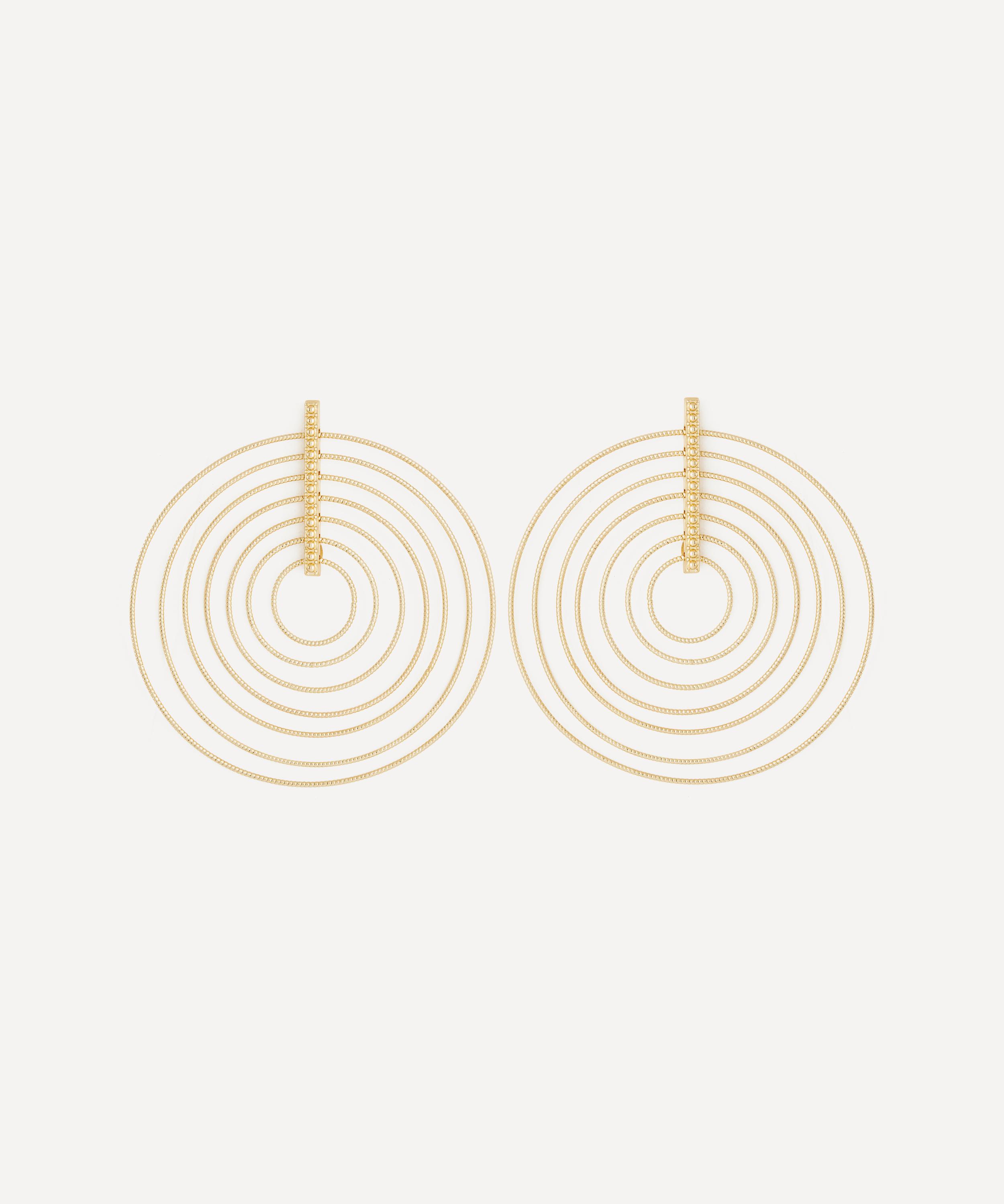 Kenneth Jay Lane - Gold-Plated Multi-Circle Stud Earrings image number 0