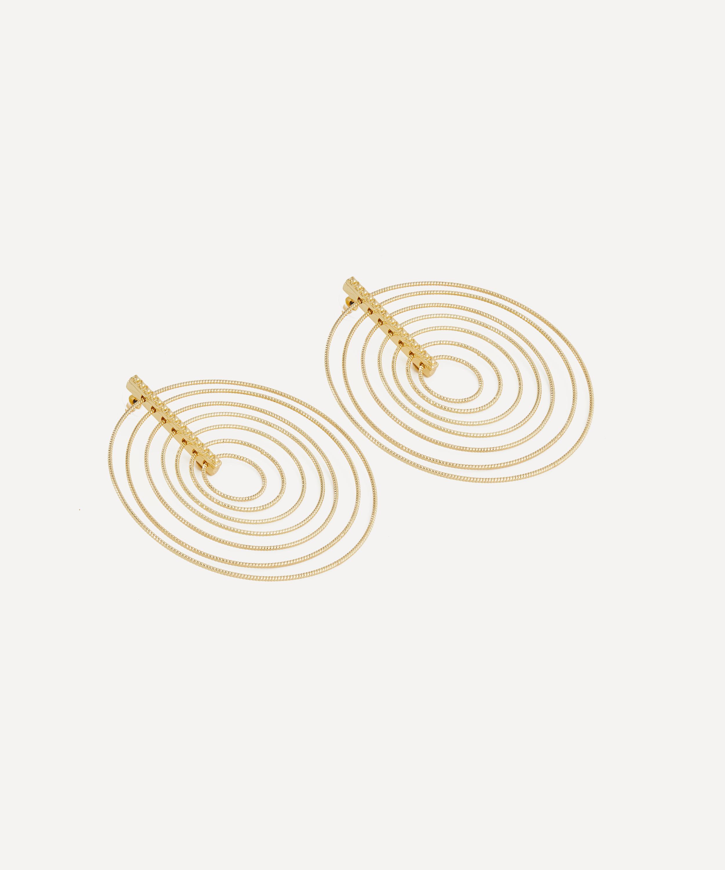 Kenneth Jay Lane - Gold-Plated Multi-Circle Stud Earrings image number 1