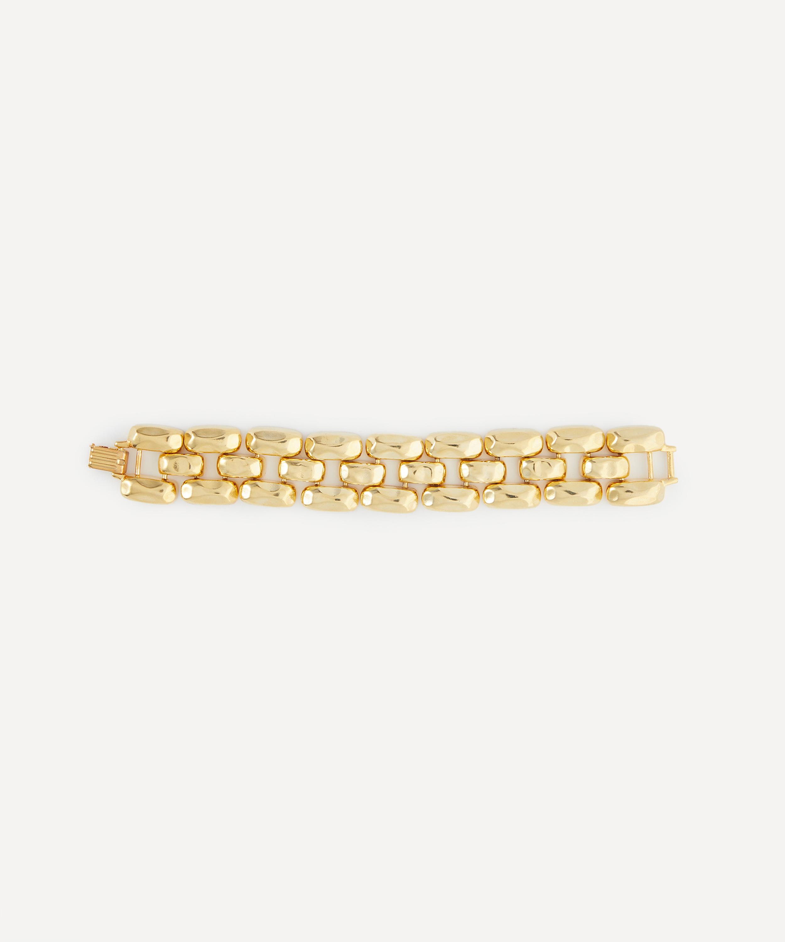 Kenneth Jay Lane - Gold-Plated Hammered Bar Bracelet image number 0