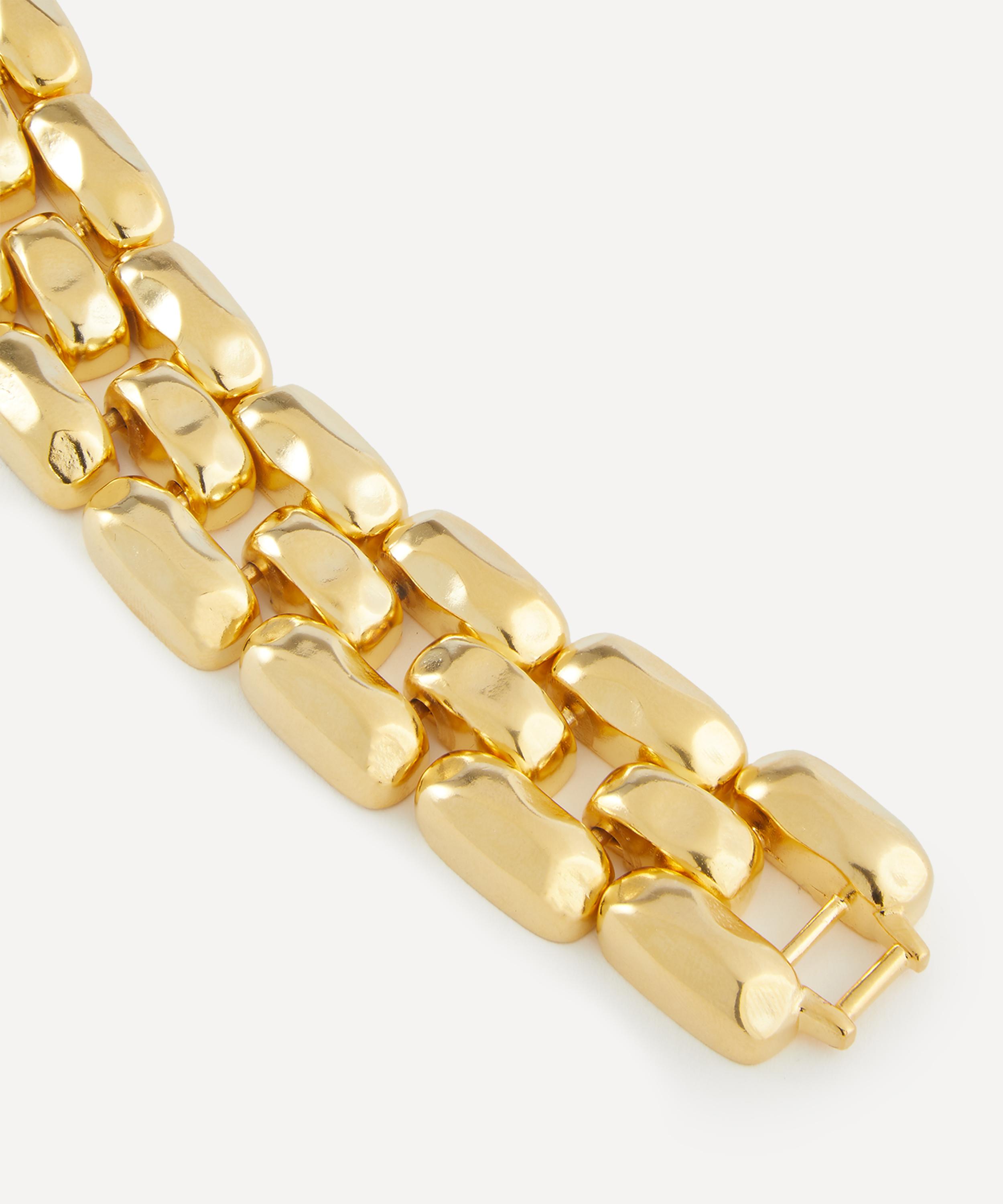 Kenneth Jay Lane - Gold-Plated Hammered Bar Bracelet image number 1
