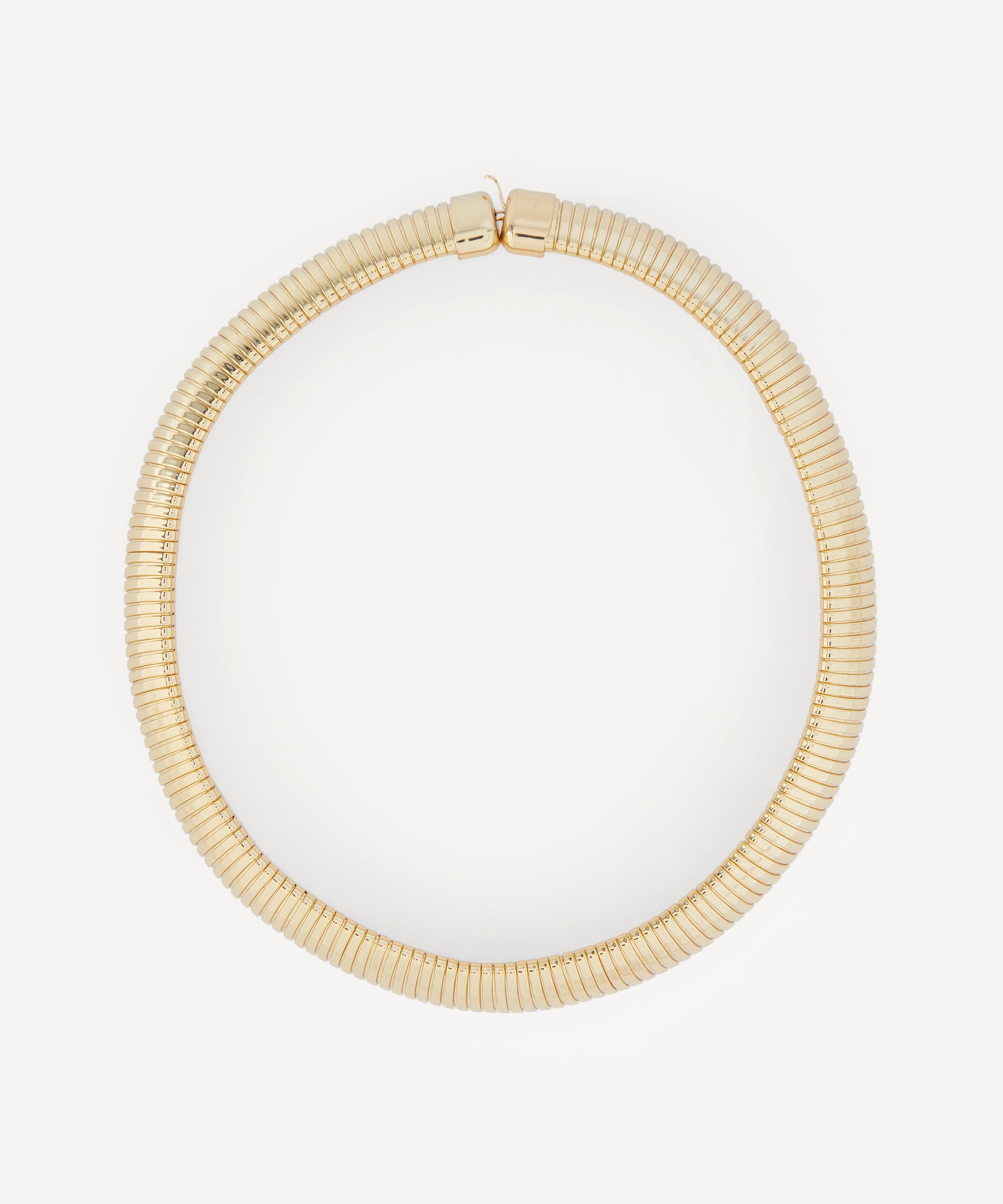 Kenneth Jay Lane - Gold-Plated Ribbed Choker Necklace image number 0