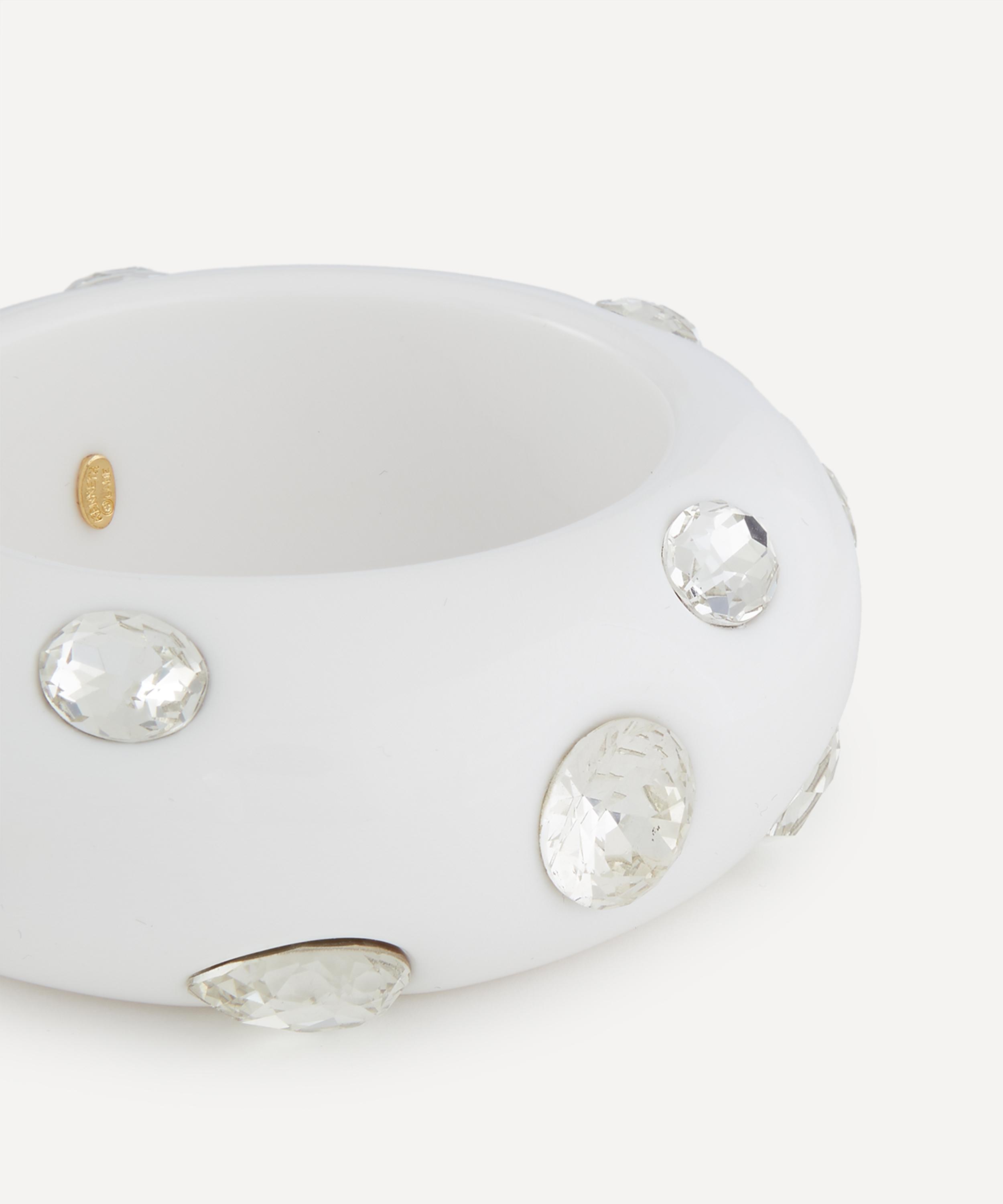 Kenneth Jay Lane - White Crystal Domed Bangle image number 1