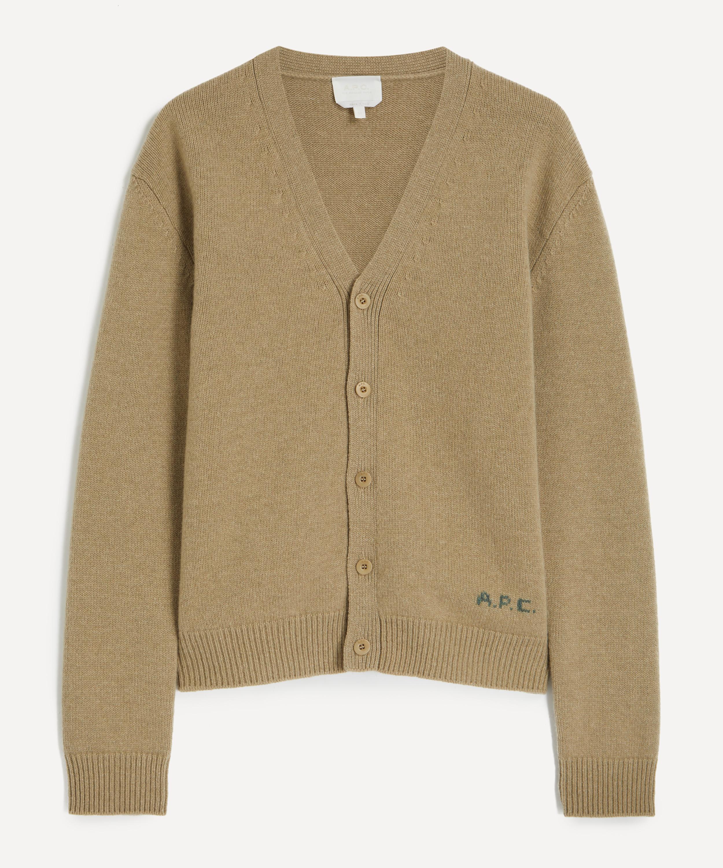 A.P.C. - Kevin Heathered Beige Wool Cardigan&nbsp;
