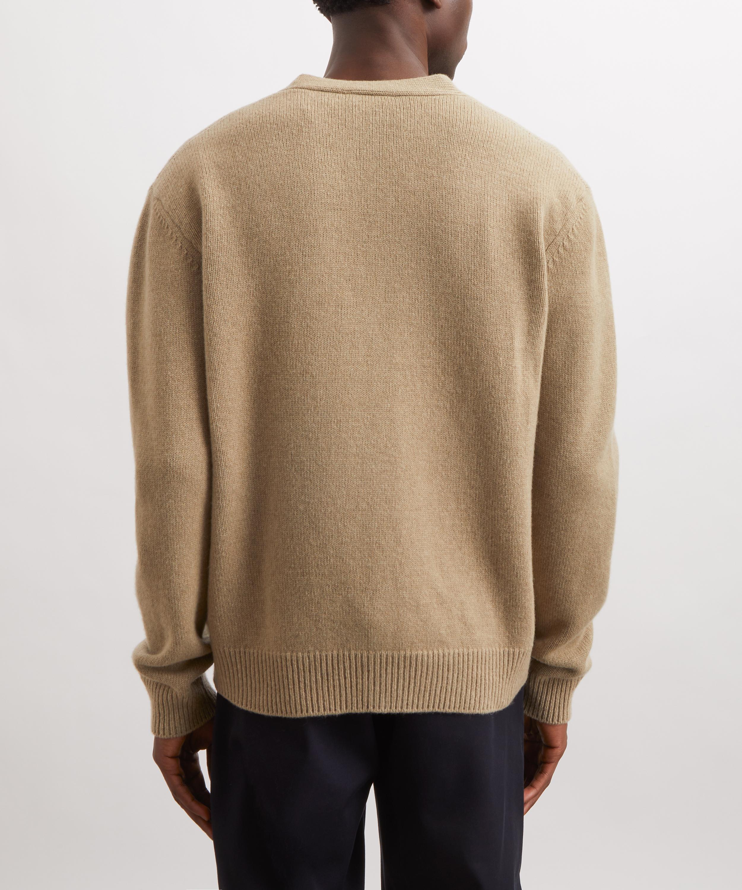 A.P.C. - Kevin Heathered Beige Wool Cardigan&nbsp; image number 3