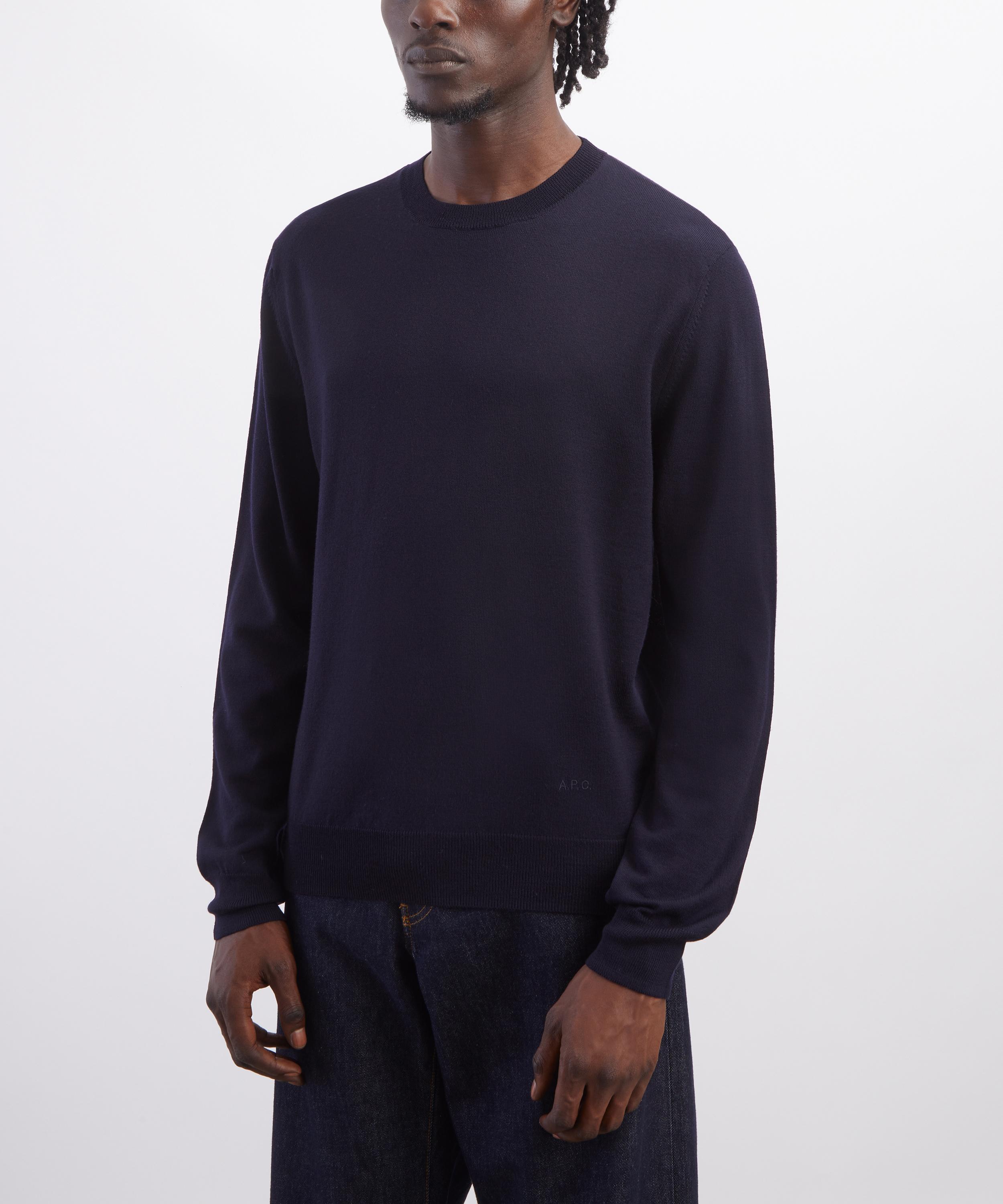 A.P.C. - Navy Mathieu Merino Wool Jumper image number 2