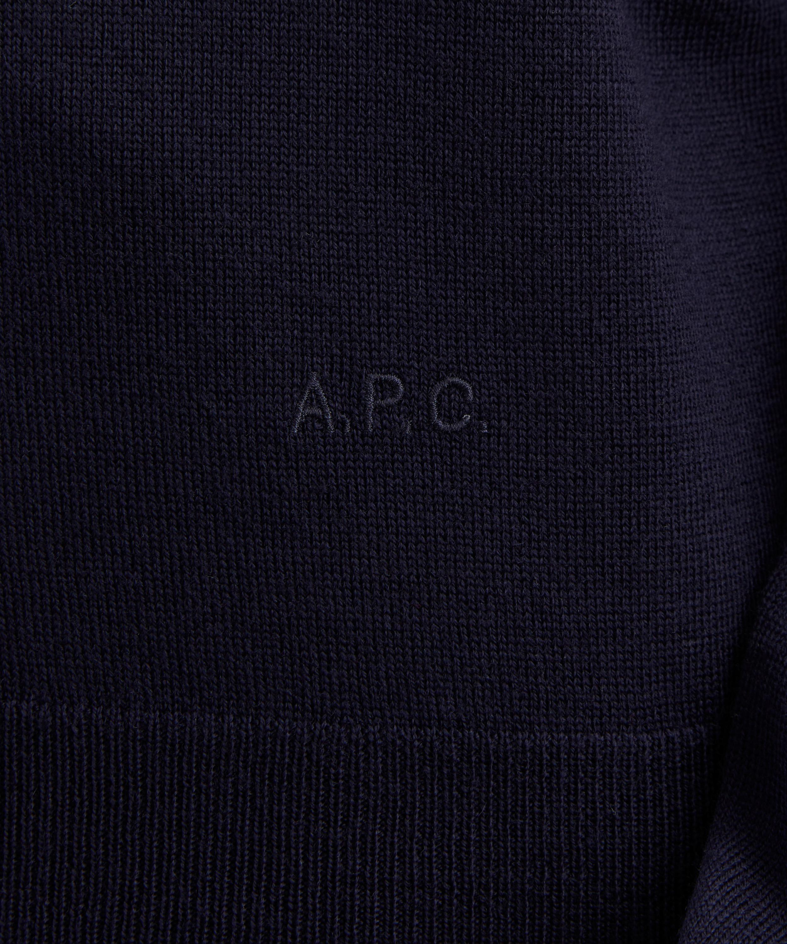 A.P.C. - Navy Mathieu Merino Wool Jumper image number 4