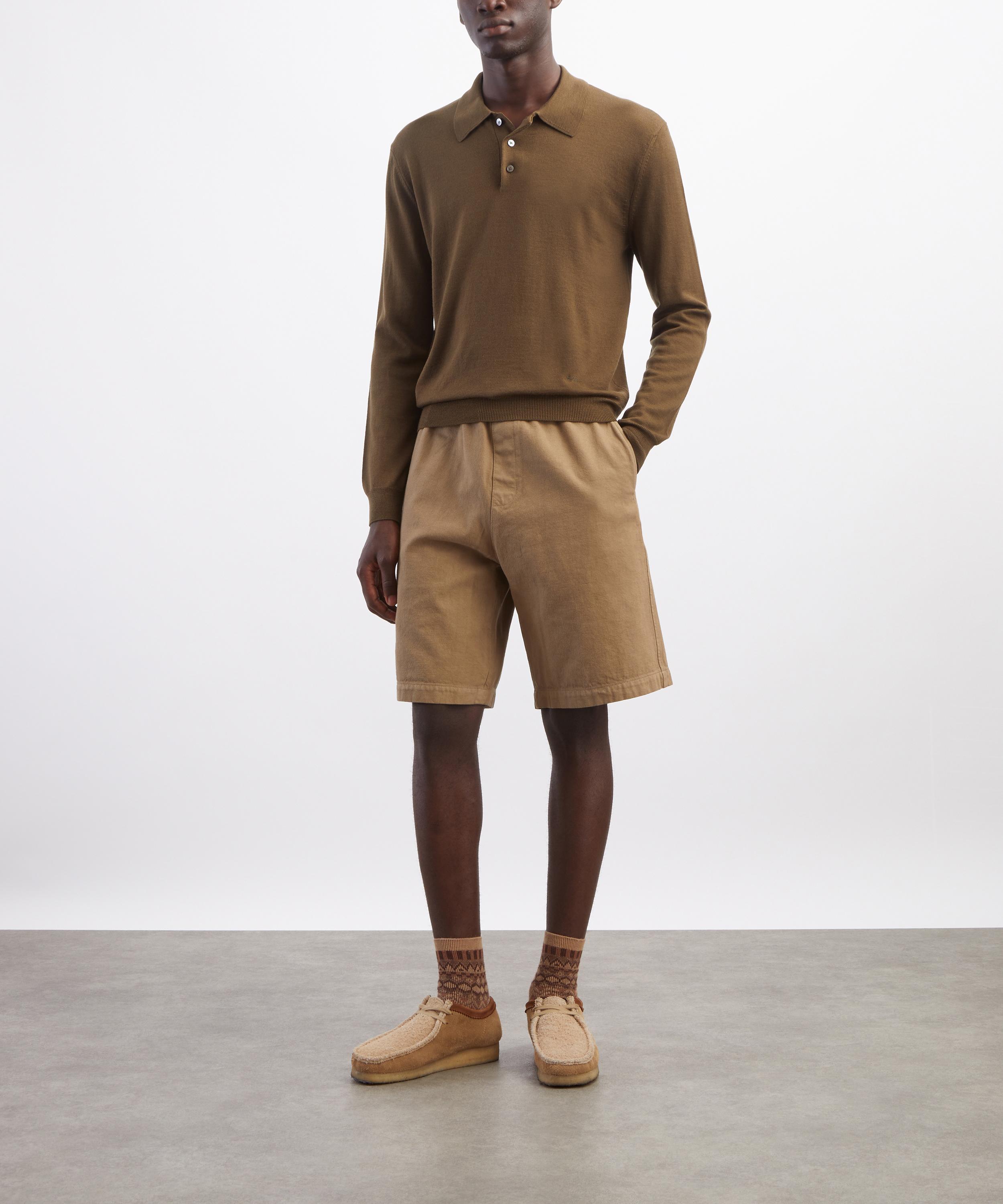 A.P.C. - Khaki Merino Wool Polo image number 1