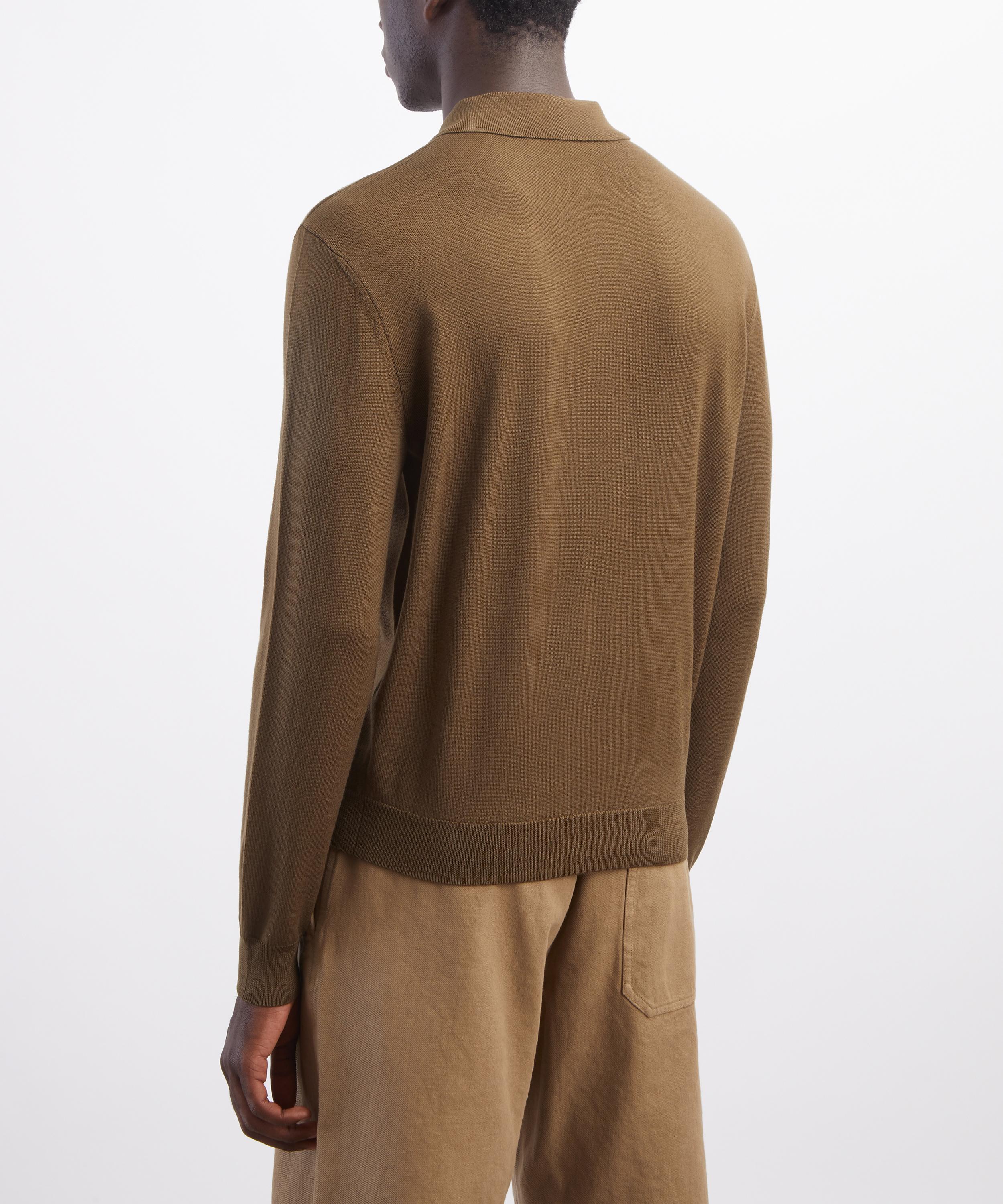 A.P.C. - Khaki Merino Wool Polo image number 3