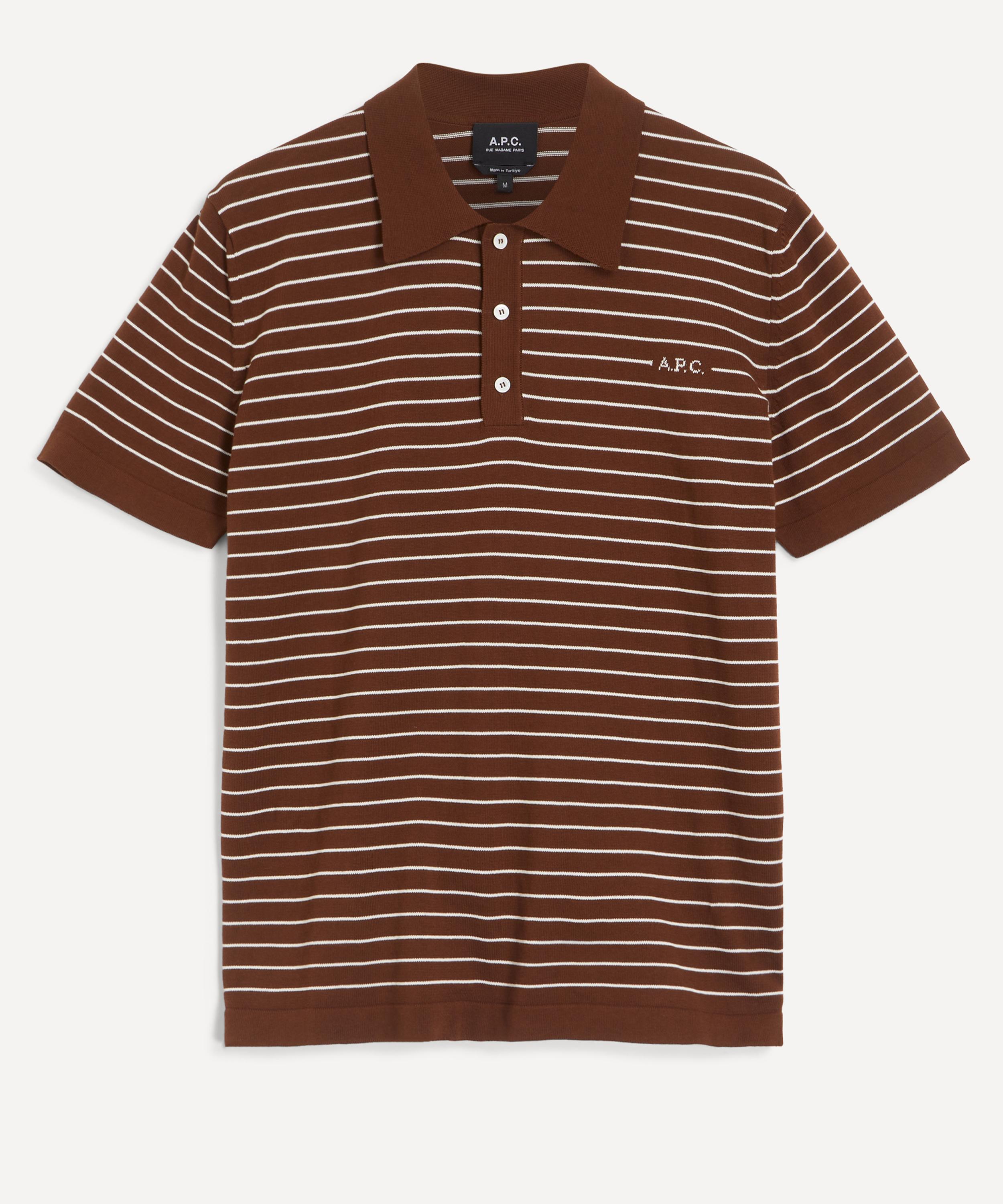 A.P.C. - Tristan Logo-Embroidered Cotton Polo Shirt image number 0