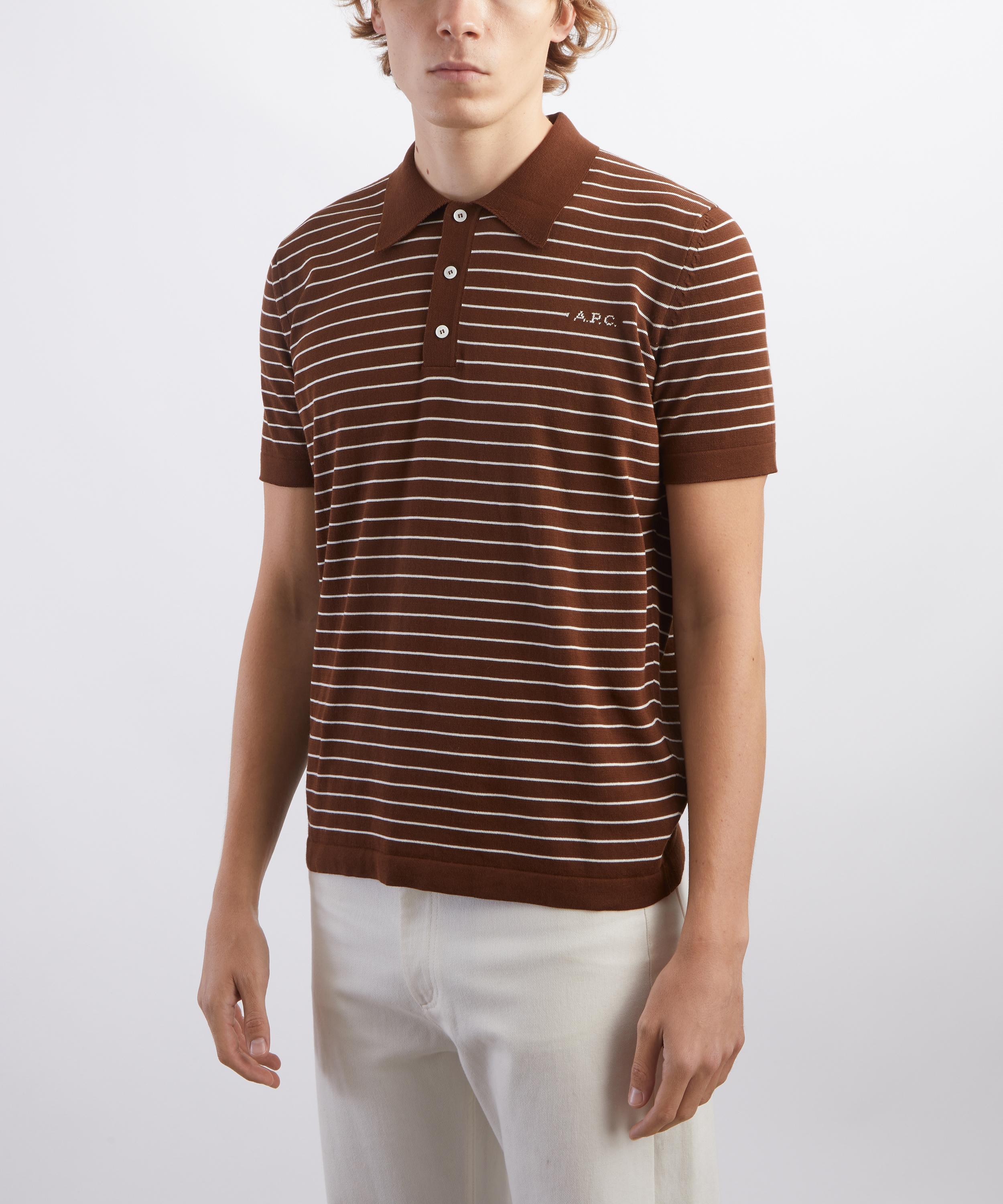 A.P.C. - Tristan Logo-Embroidered Cotton Polo Shirt image number 2