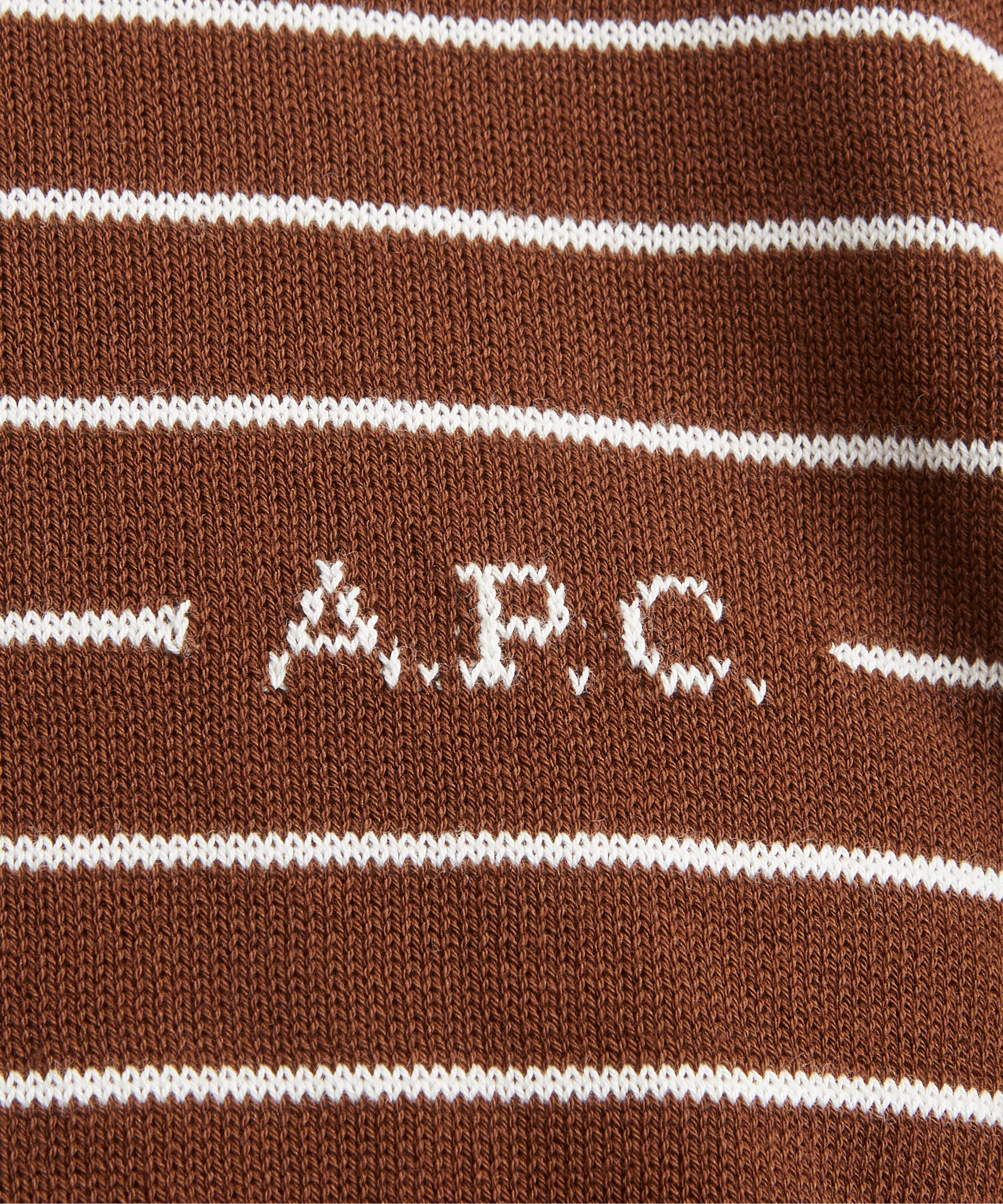 A.P.C. - Tristan Logo-Embroidered Cotton Polo Shirt image number 4