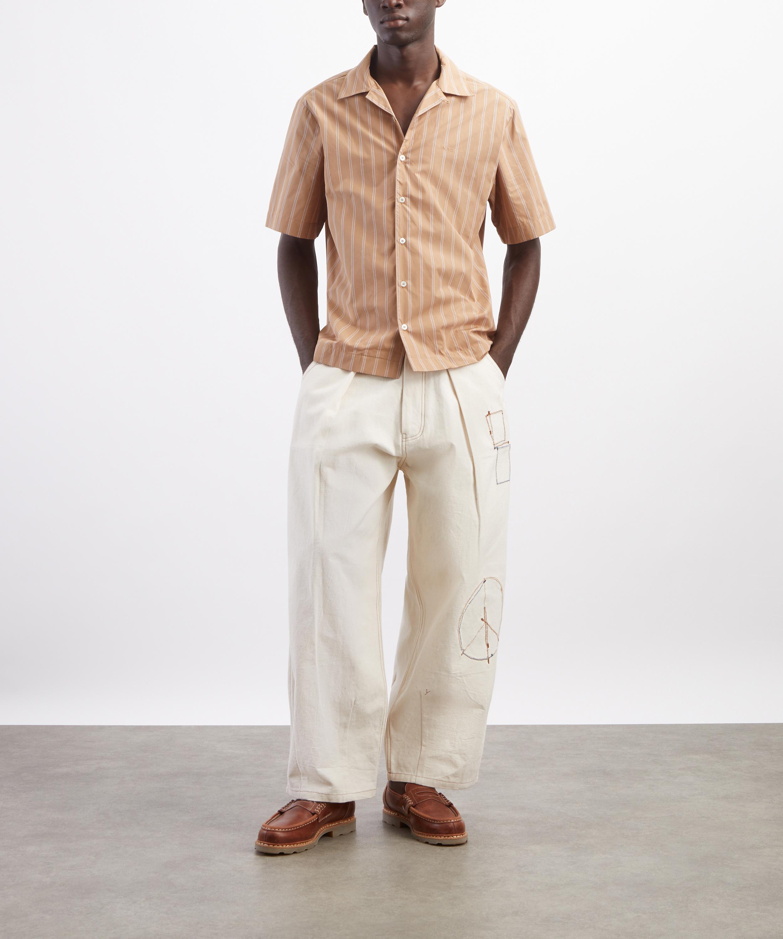 A.P.C. - Striped Pink Short-Sleeve Shirt image number 1