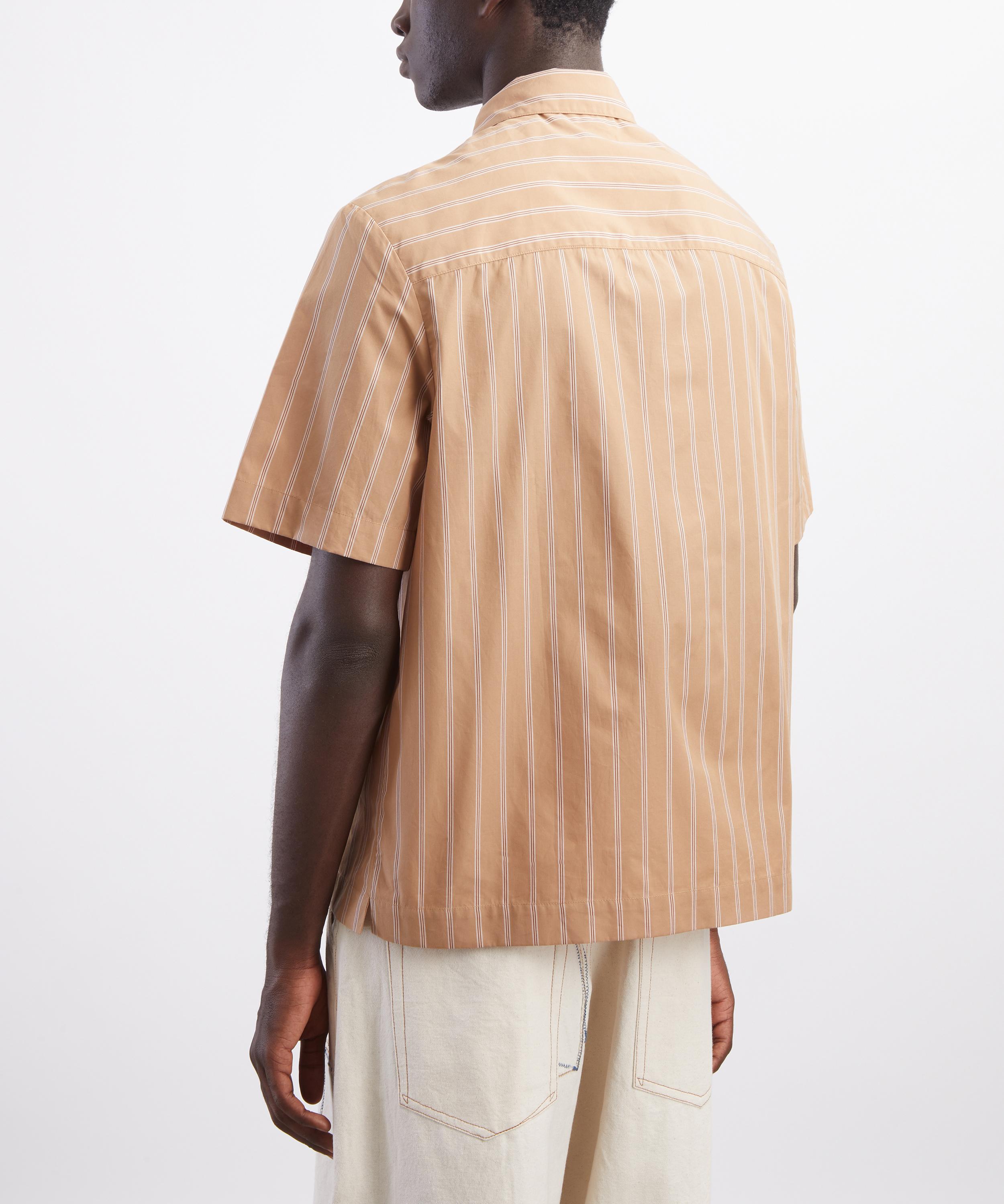 A.P.C. - Striped Pink Short-Sleeve Shirt image number 3