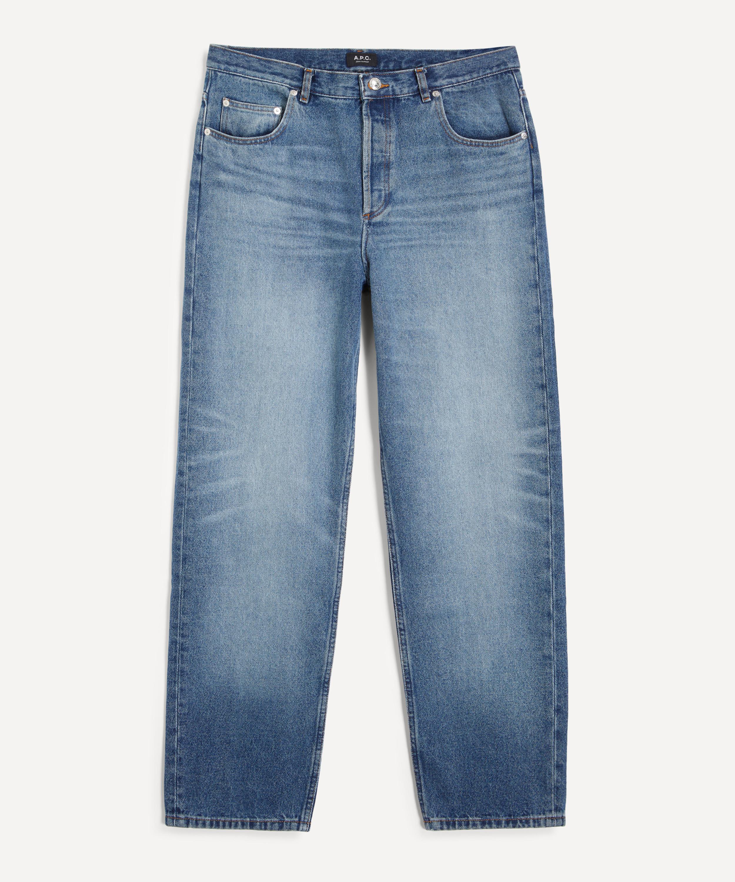 A.P.C. - Fairfax Extra-Wide Leg Jeans in Washed Indigo image number 0