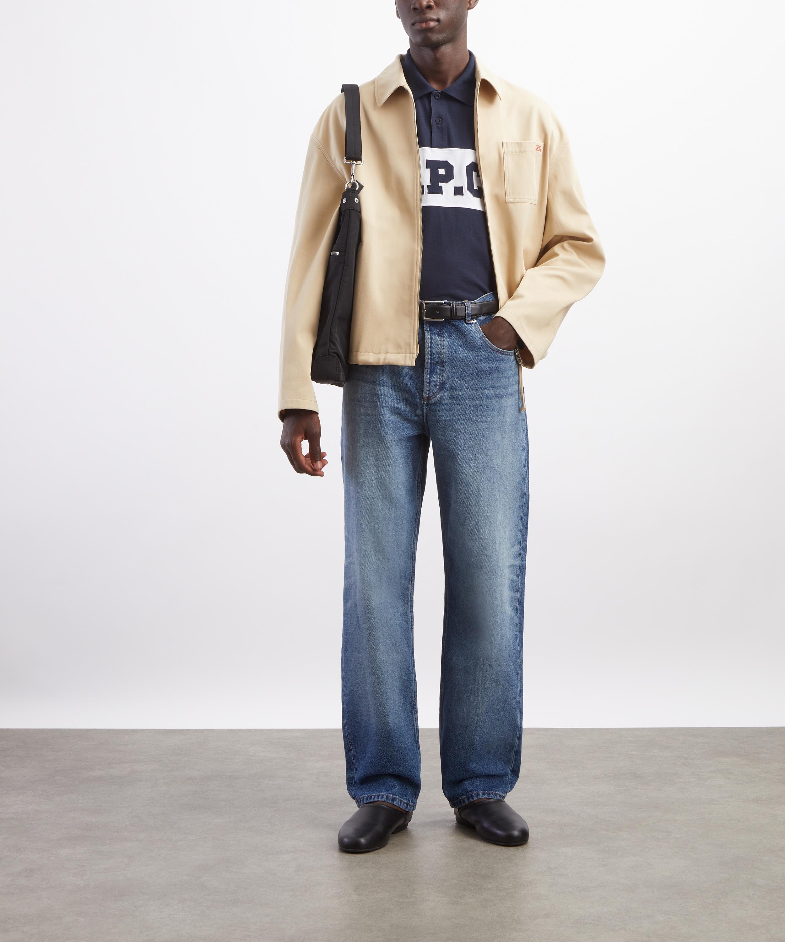 A.P.C. - Fairfax Extra-Wide Leg Jeans in Washed Indigo image number 1