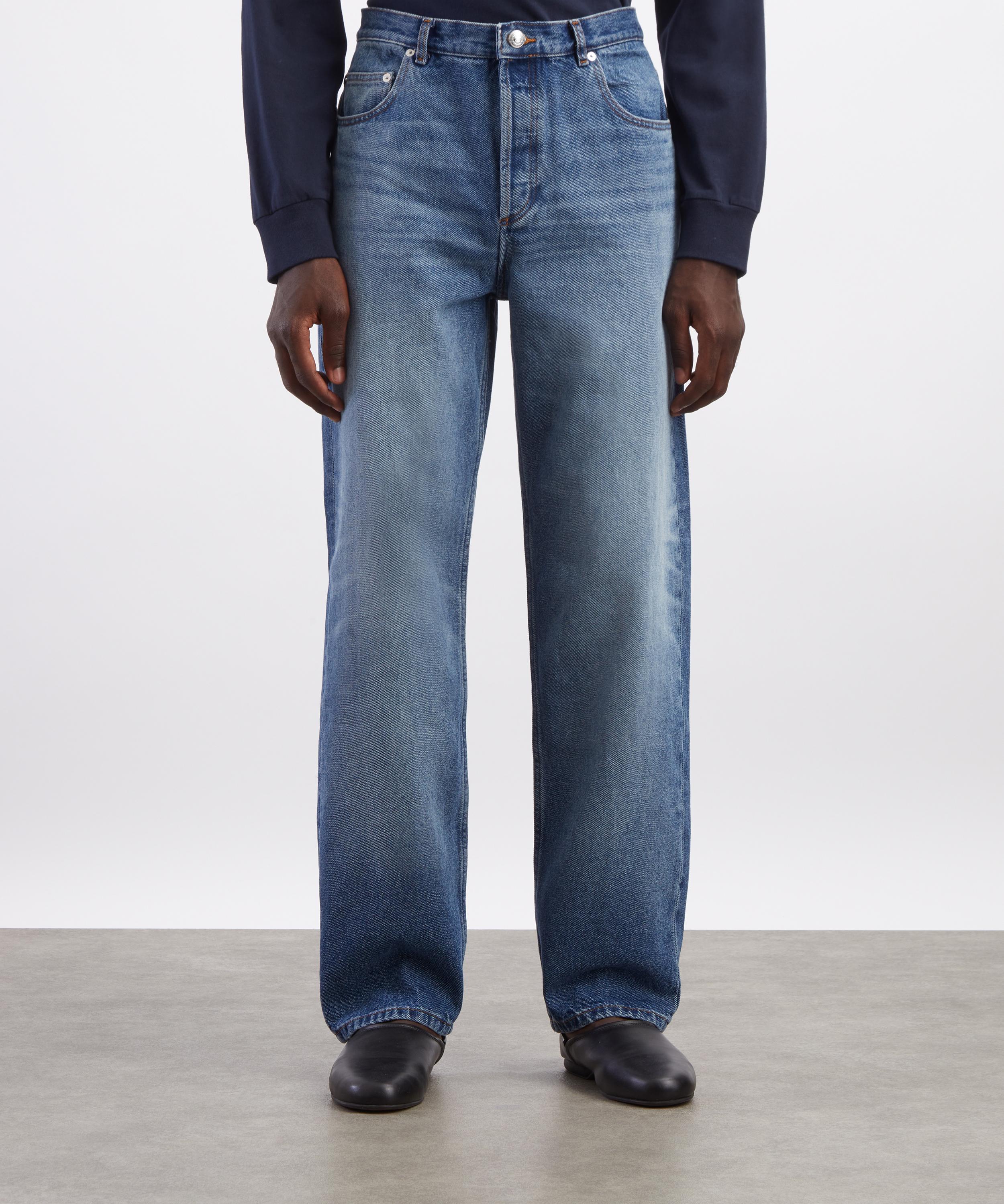 A.P.C. - Fairfax Extra-Wide Leg Jeans in Washed Indigo image number 2