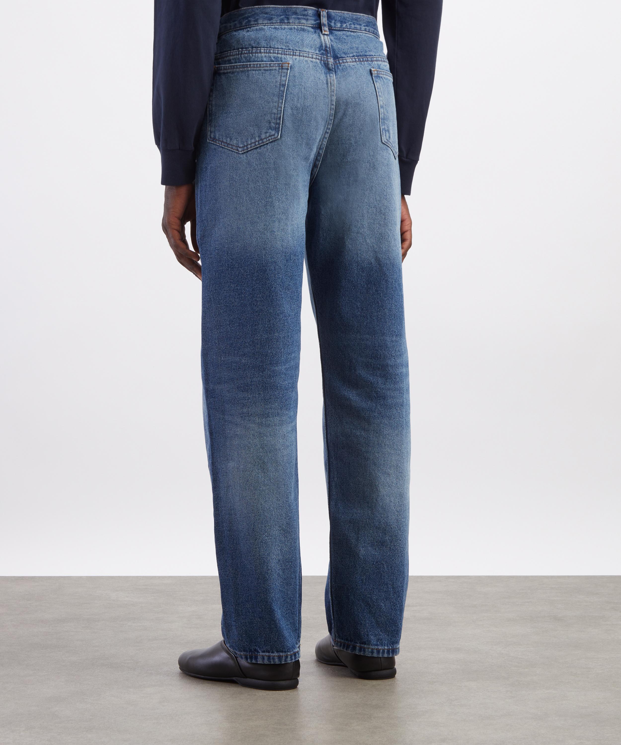 A.P.C. - Fairfax Extra-Wide Leg Jeans in Washed Indigo image number 3