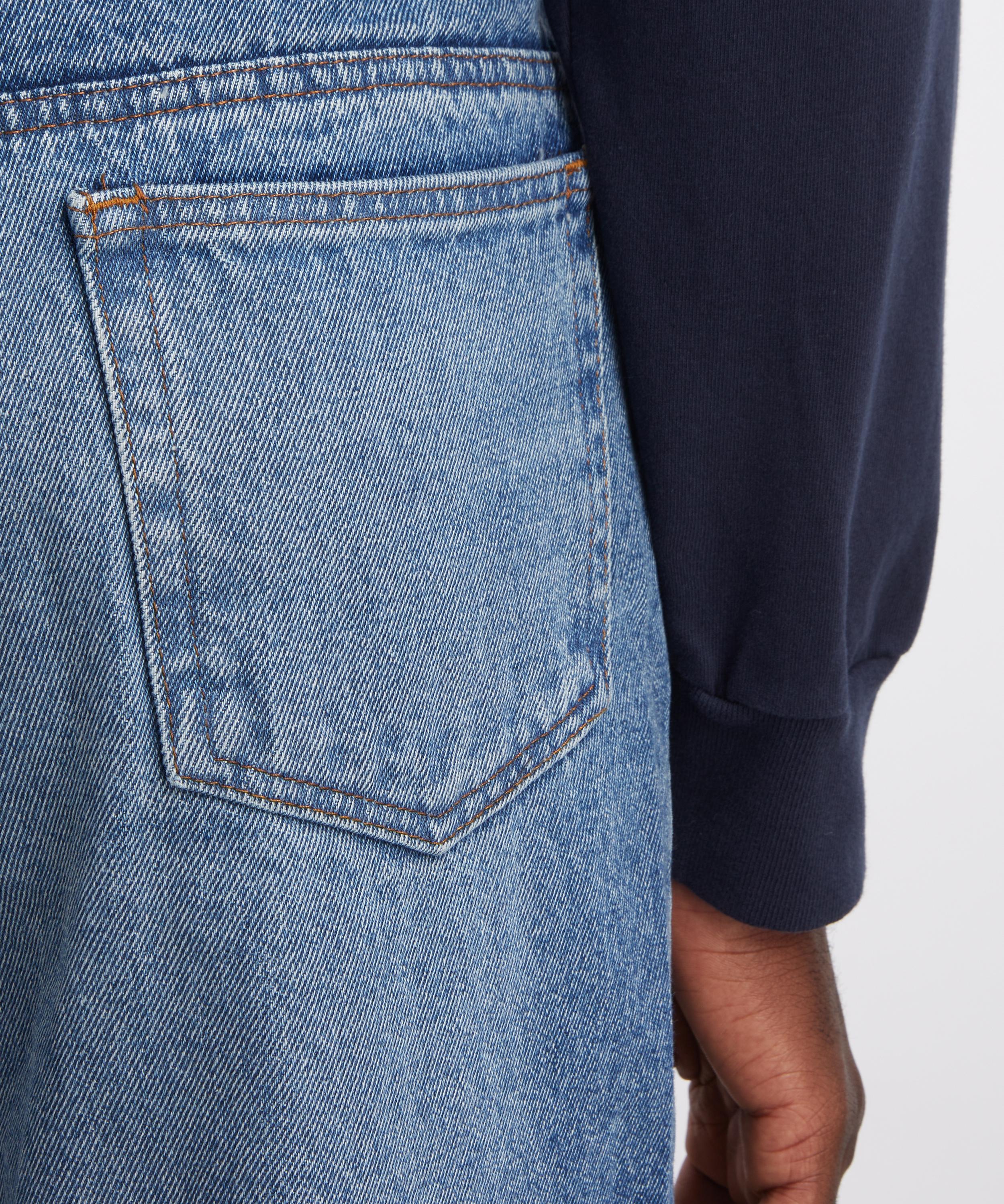 A.P.C. - Fairfax Extra-Wide Leg Jeans in Washed Indigo image number 4