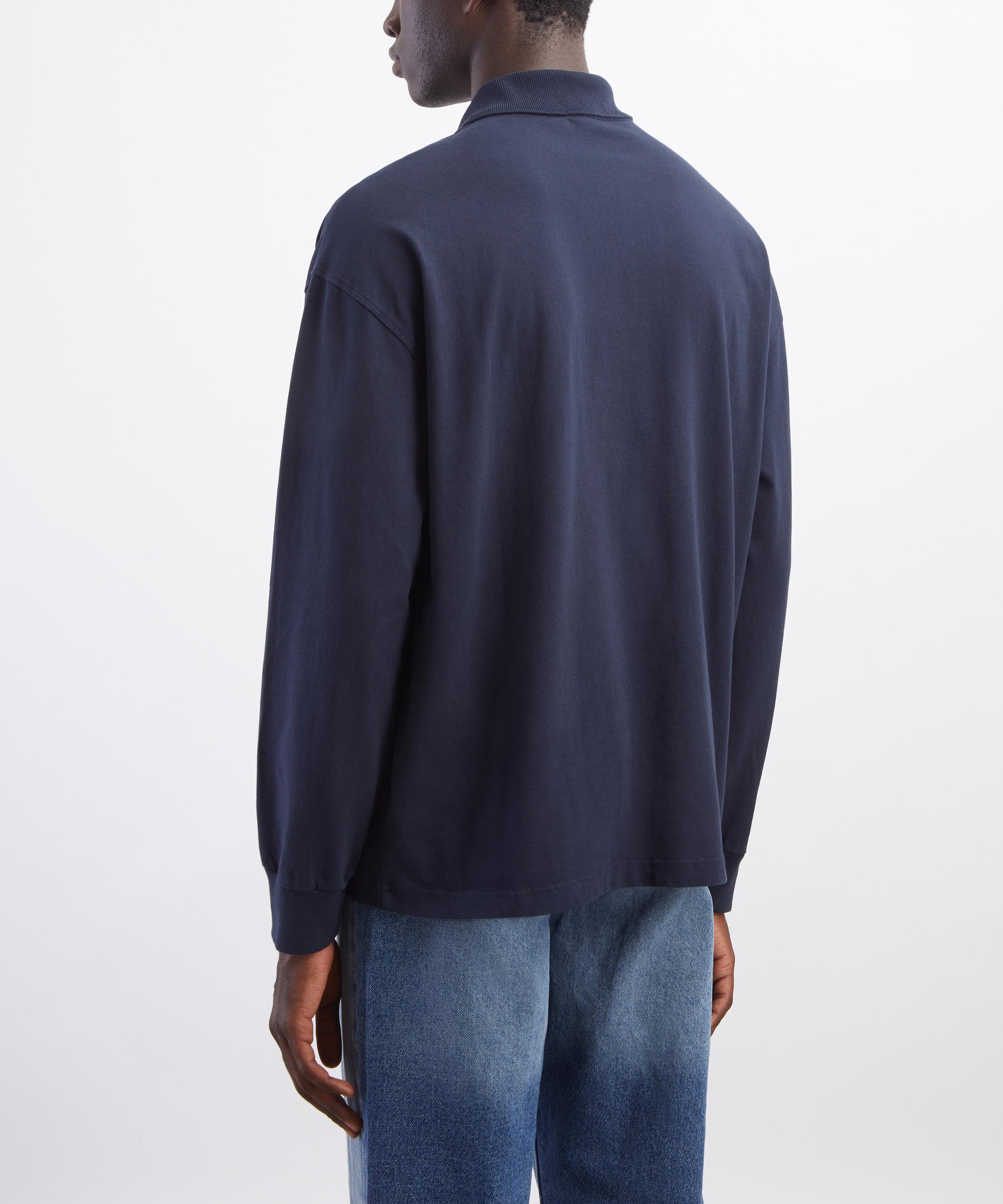 A.P.C. - Navy Blue APC Rugby Polo image number 3