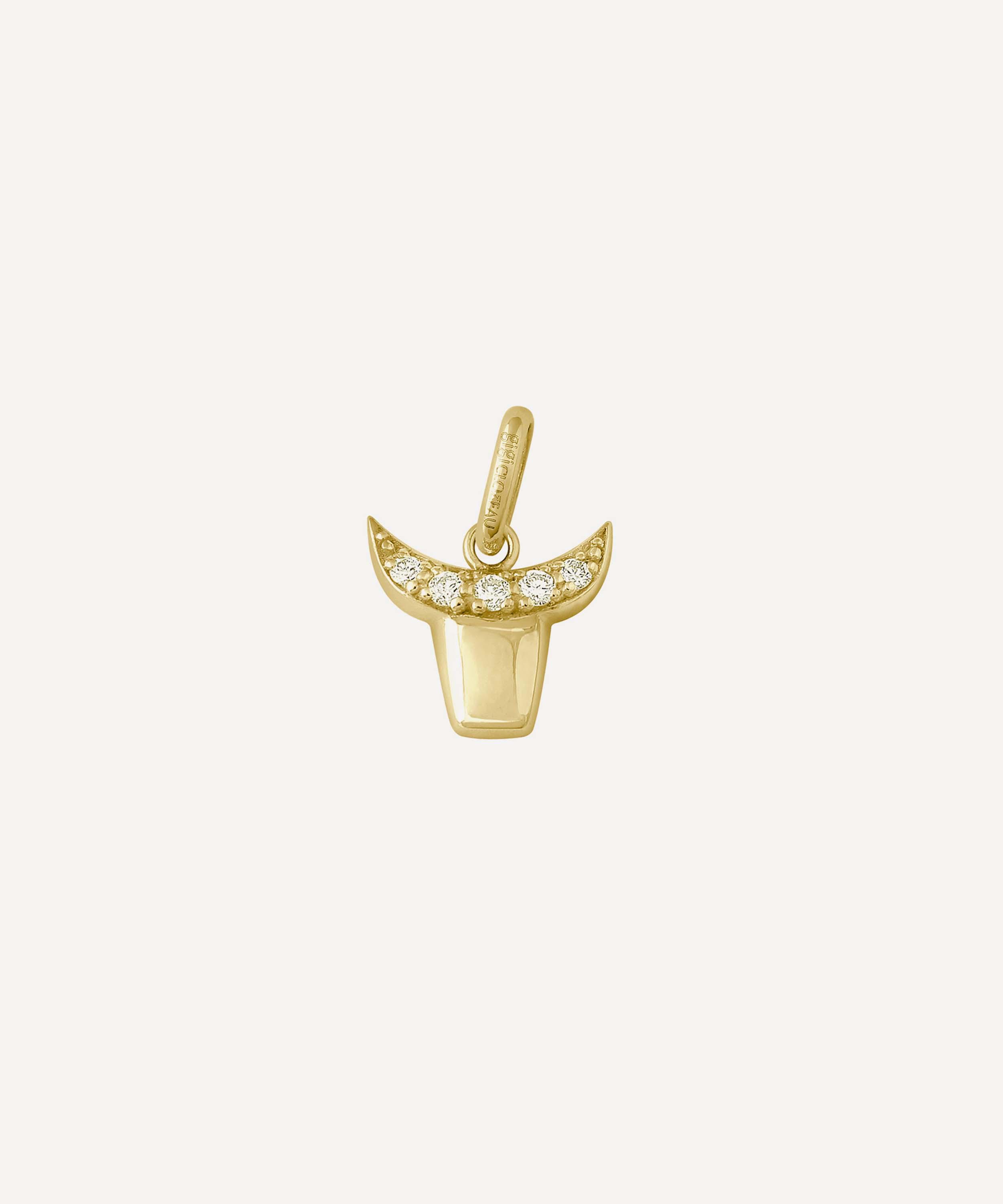 Gigi Clozeau - 18ct Gold Taurus Diamond Pendant image number 0