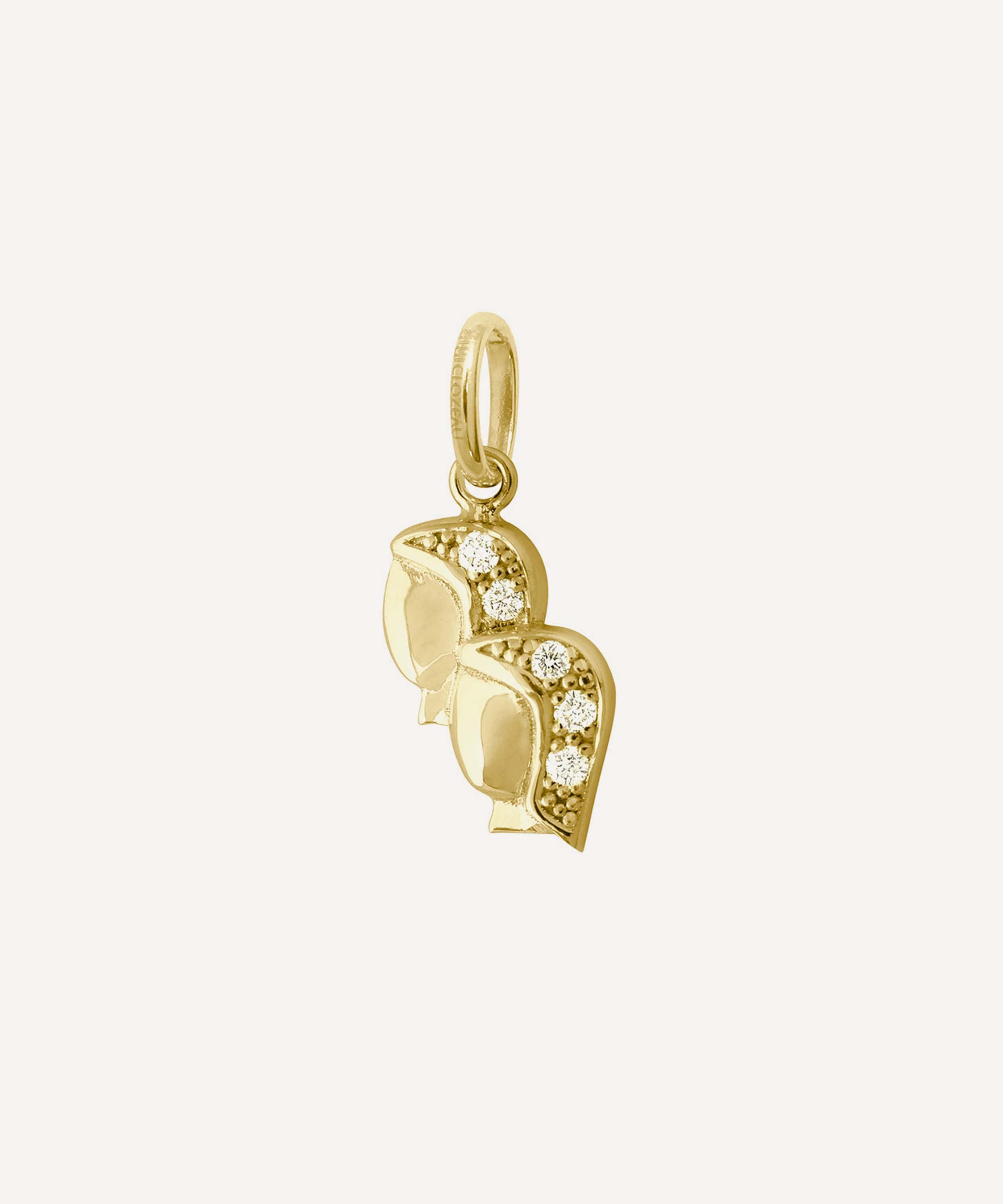 Gigi Clozeau - 18ct Gold Gemini Diamond Pendant image number 0