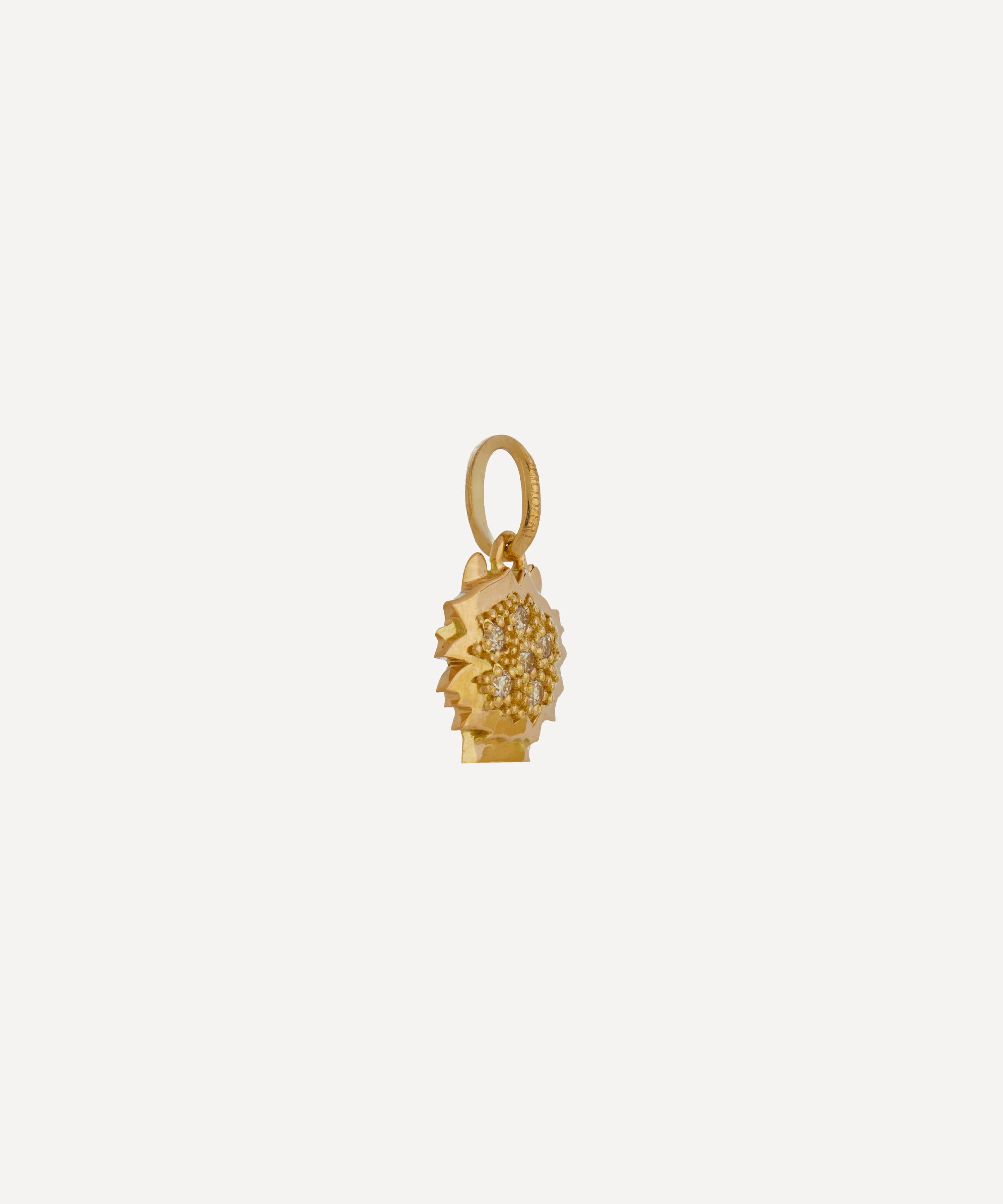 Gigi Clozeau - 18ct Gold Leo Diamond Pendant image number 1