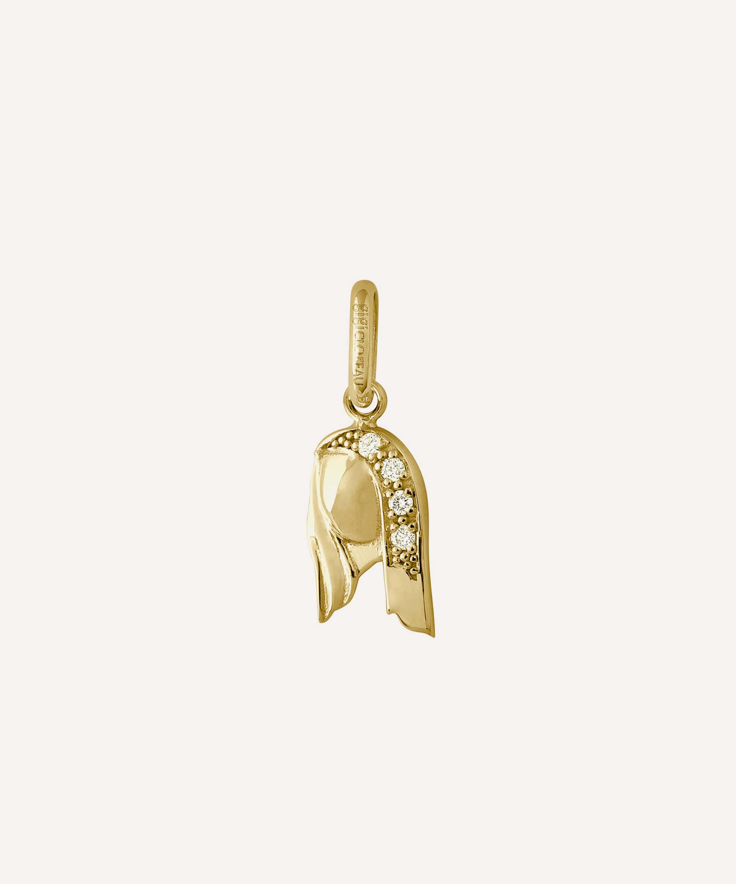 Gigi Clozeau - 18ct Gold Virgo Diamond Pendant image number 0