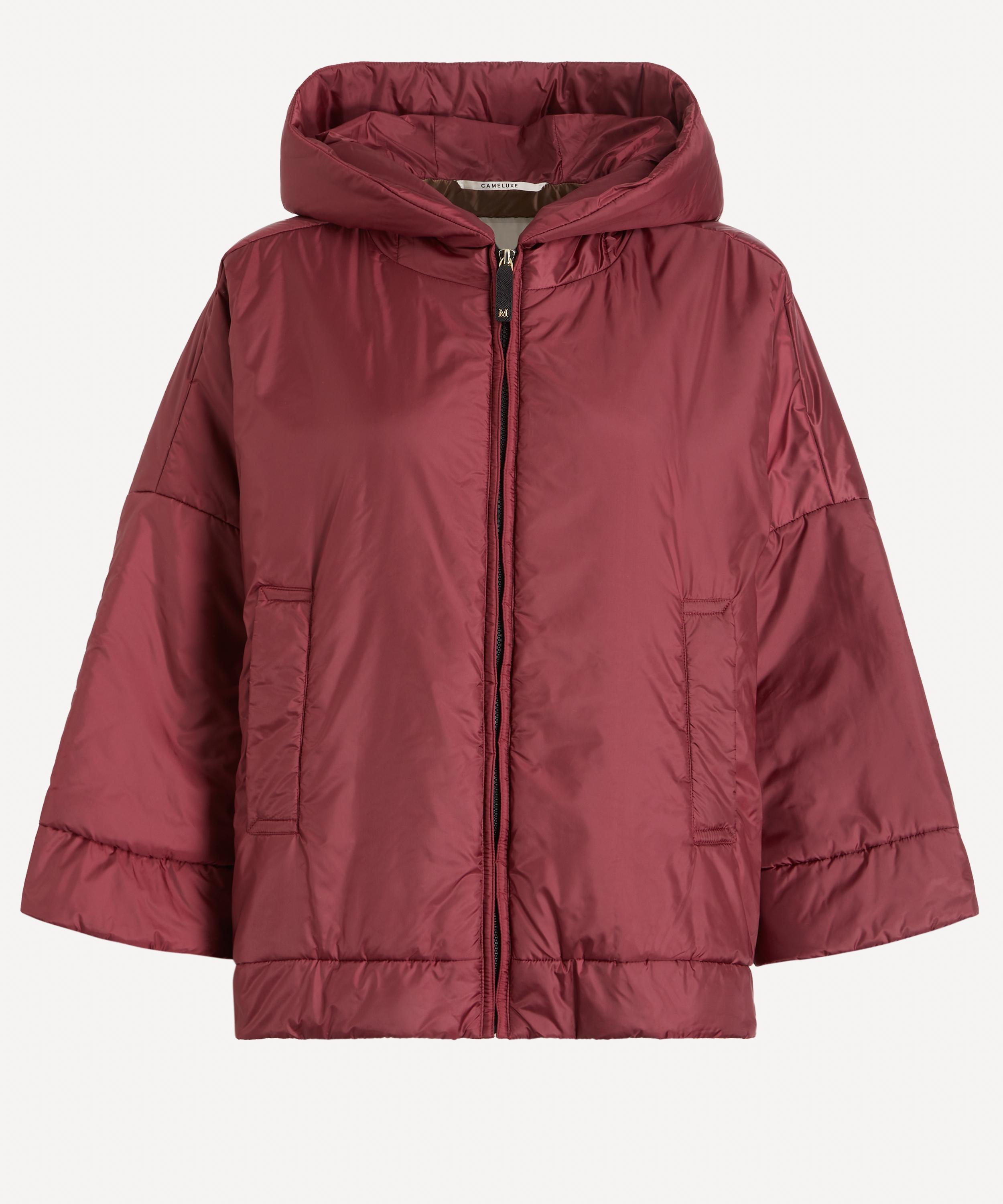 Max Mara - Red Fiore Padded Water-Repellent Canvas Hooded Jacket image number 0