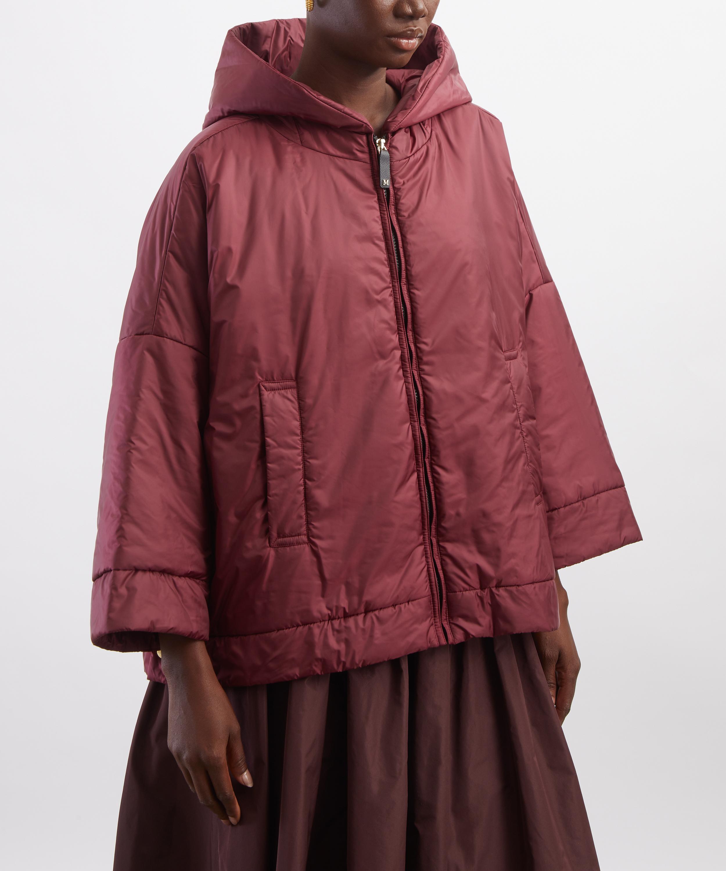 Max Mara - Red Fiore Padded Water-Repellent Canvas Hooded Jacket image number 2