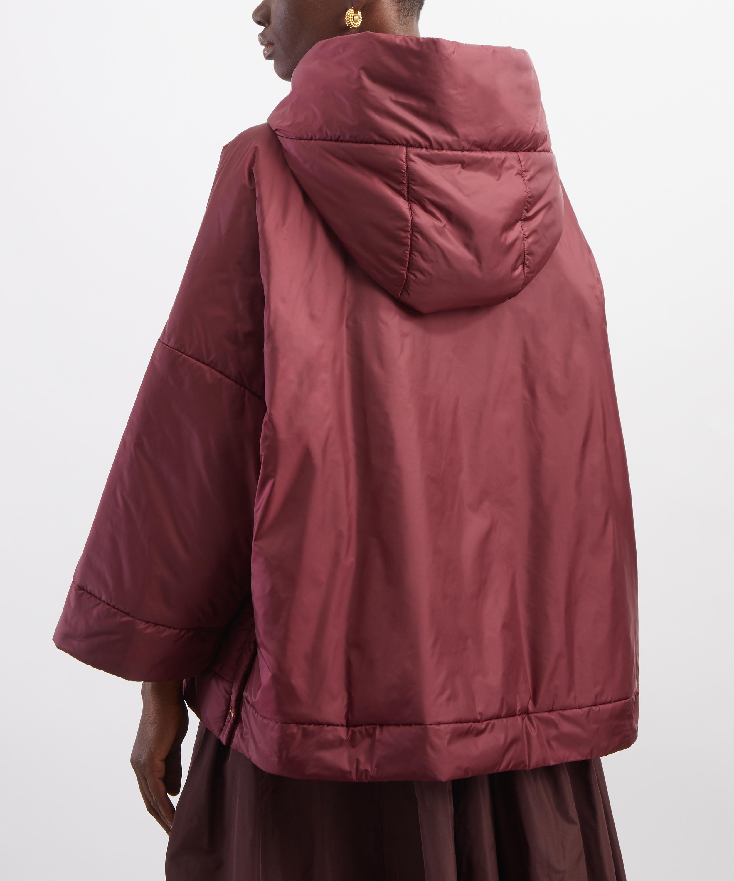 Max Mara - Red Fiore Padded Water-Repellent Canvas Hooded Jacket image number 3