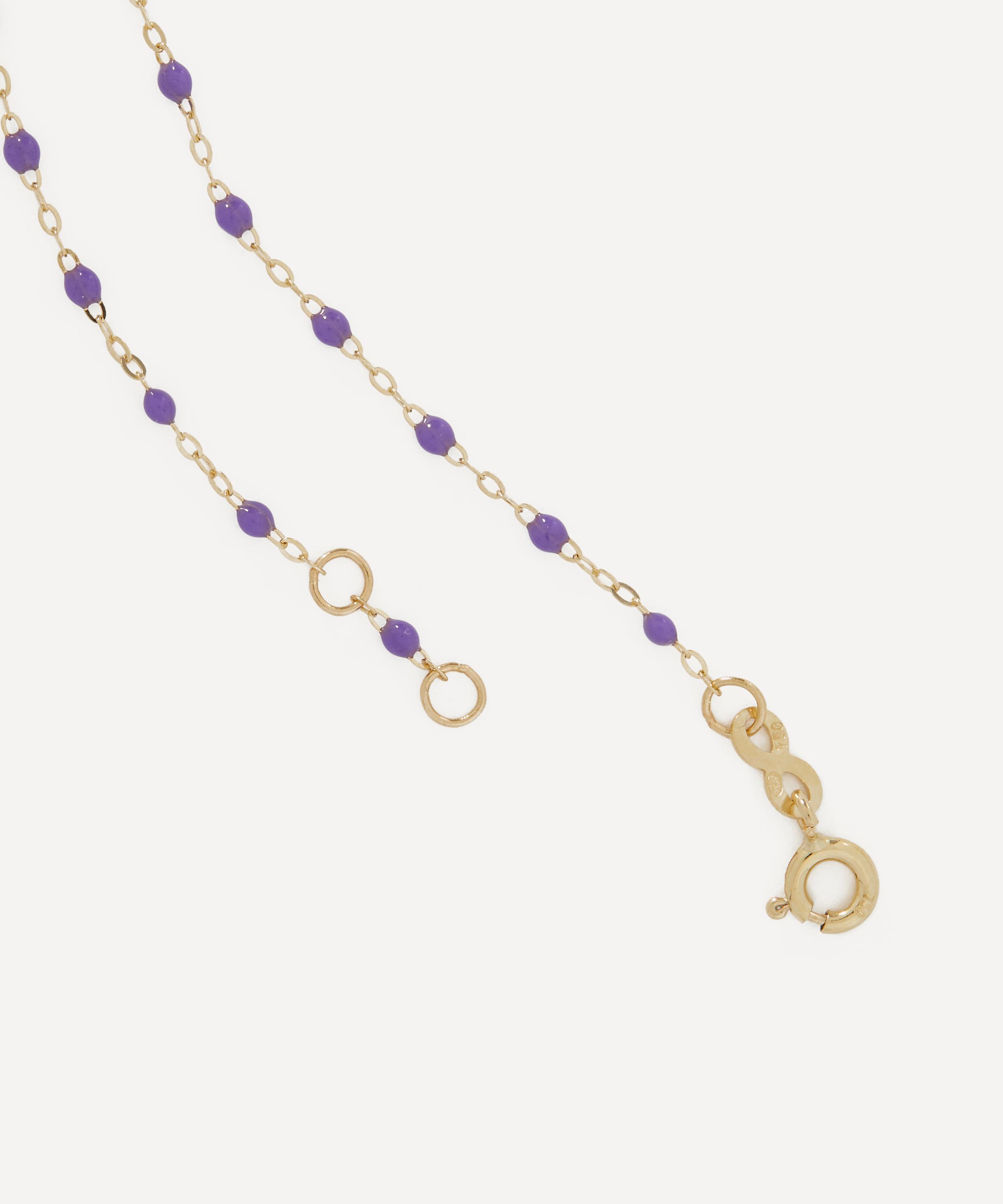 Gigi Clozeau - 18ct Gold Classic Gigi Bead Bracelet in Mauve image number 1