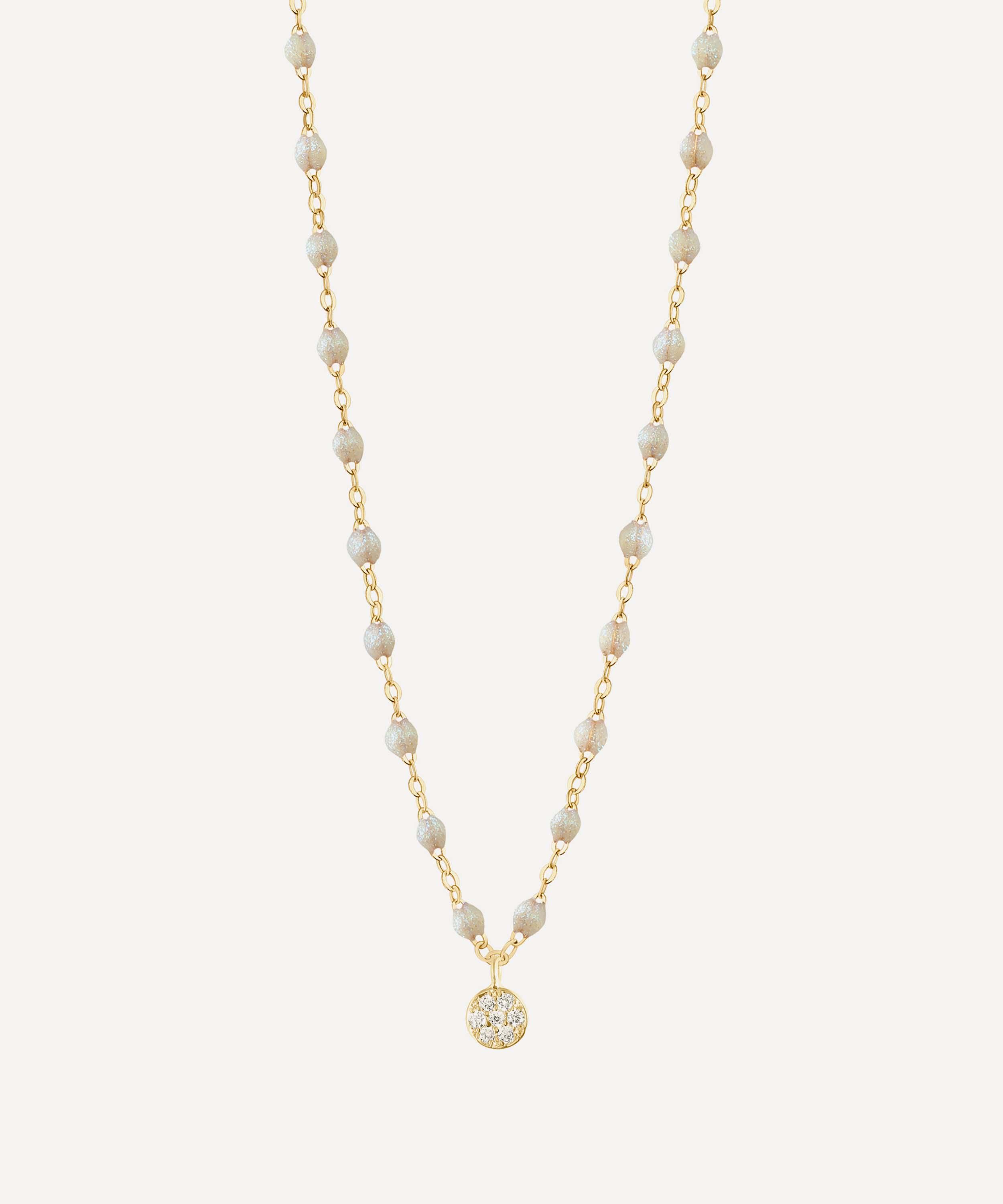 Gigi Clozeau - 18ct Gold Puce Classic Gigi Opal Diamond Necklace image number 0