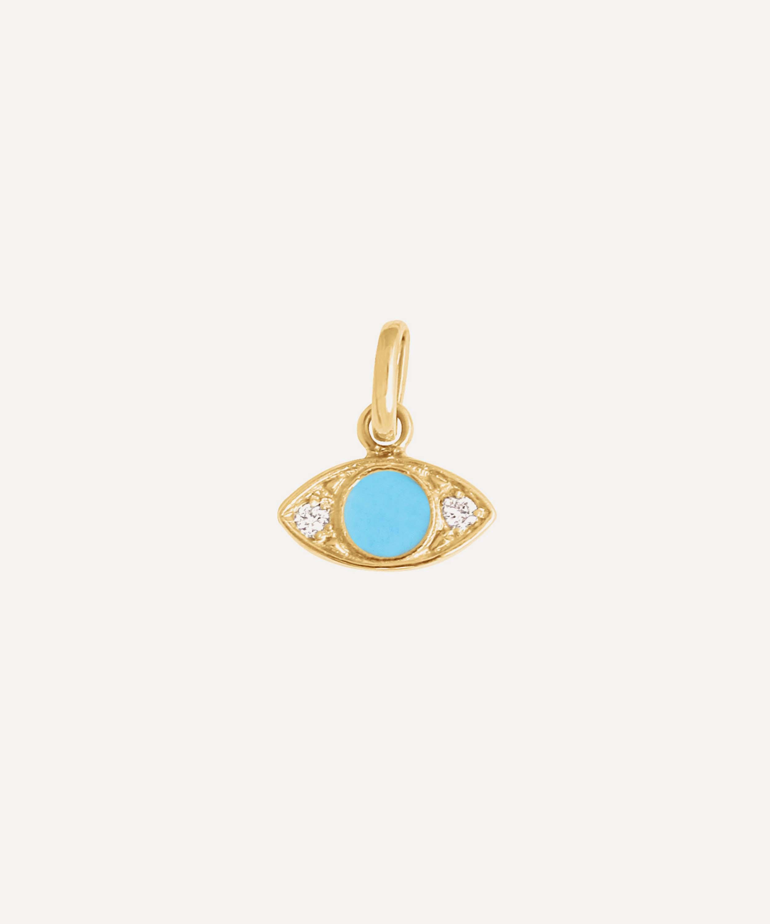 Gigi Clozeau - 18ct Gold Resin Eye Diamond Pendant image number 0