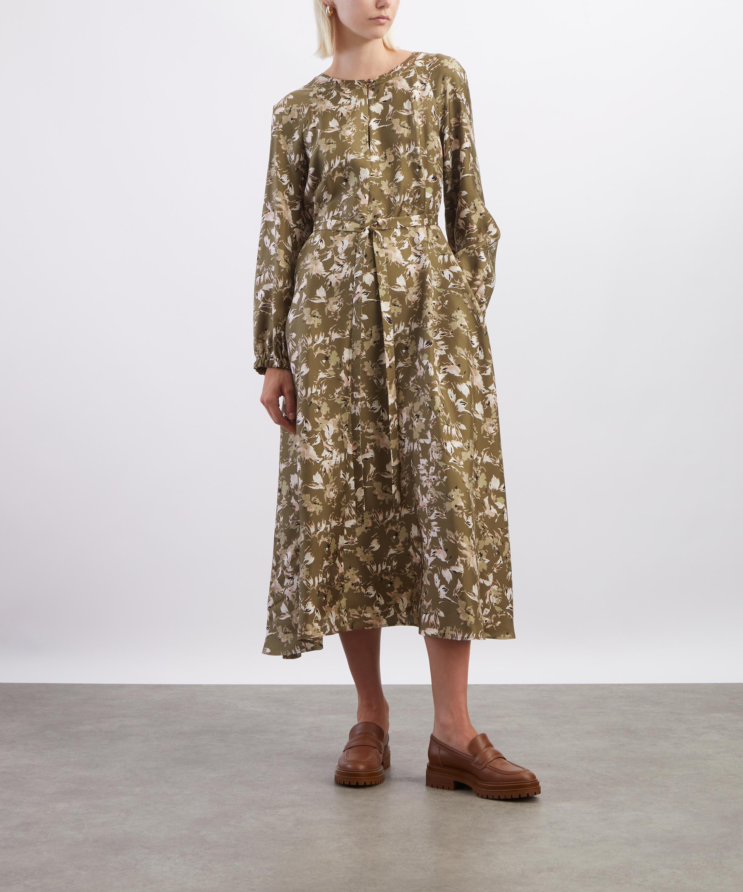 Max Mara - Printed Silk Twill Midi Dress image number 1