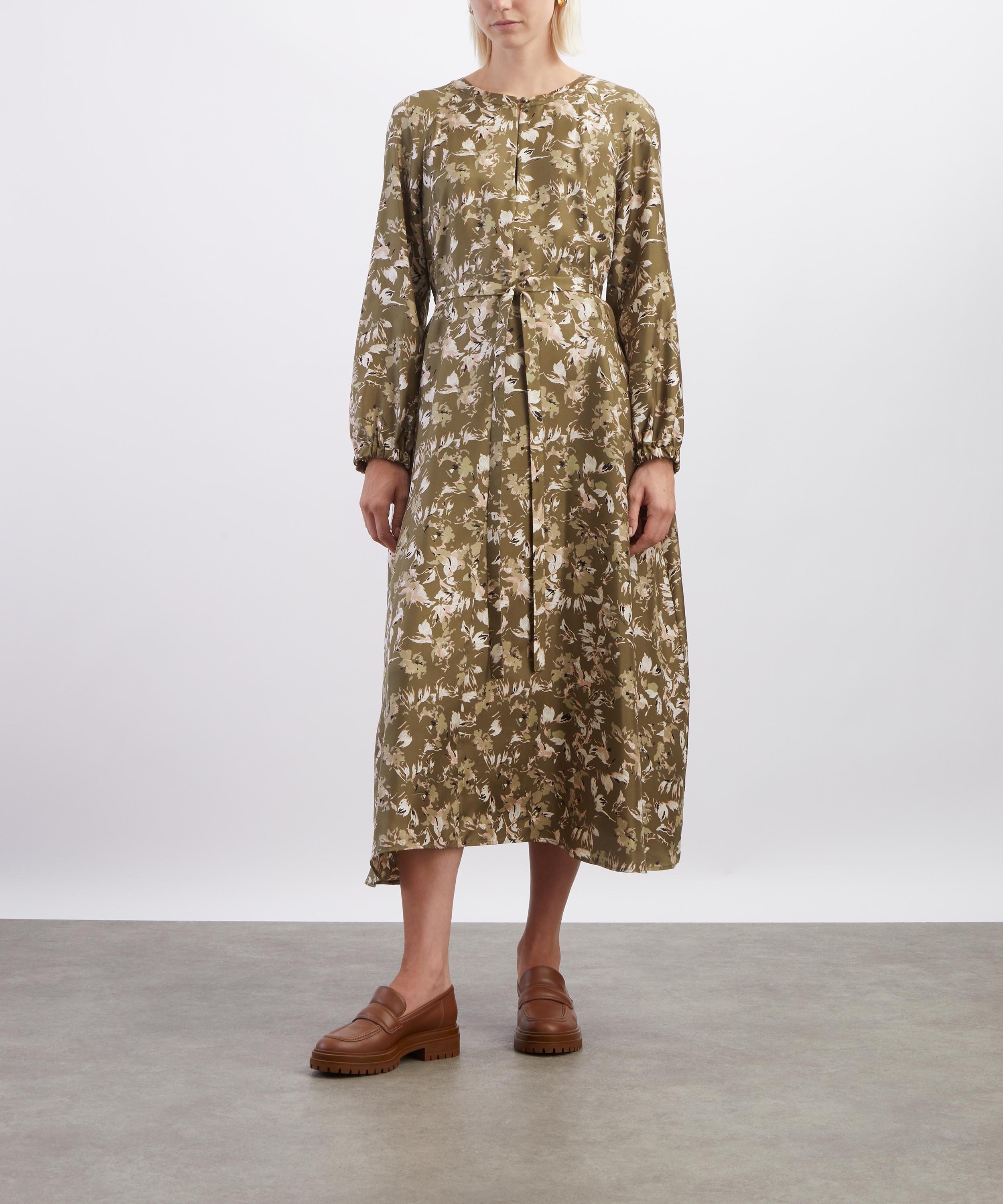 Max Mara - Printed Silk Twill Midi Dress image number 2