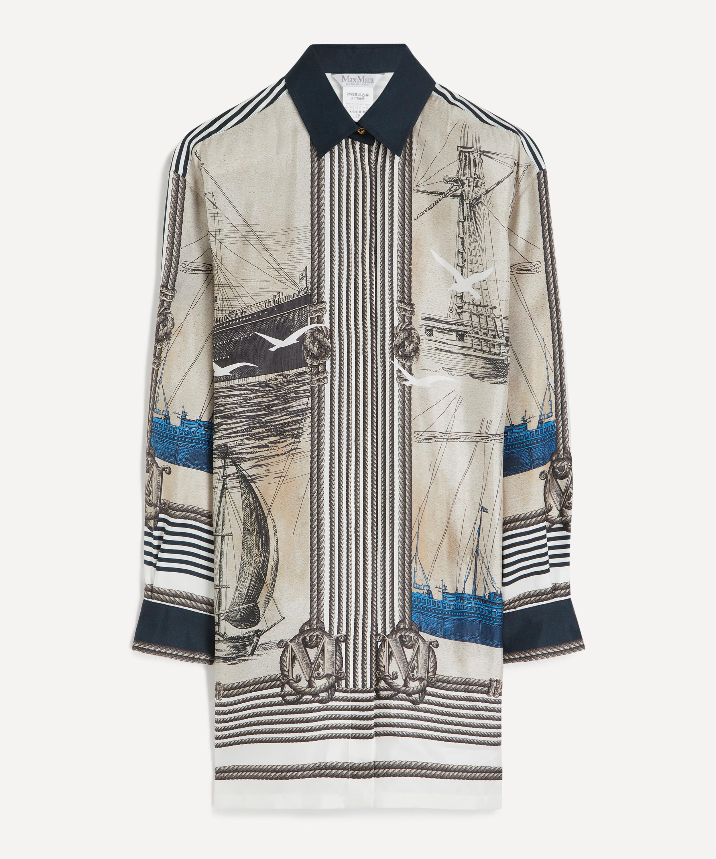 Max Mara - Teglia Oversized Silk Twill Shirt image number 0