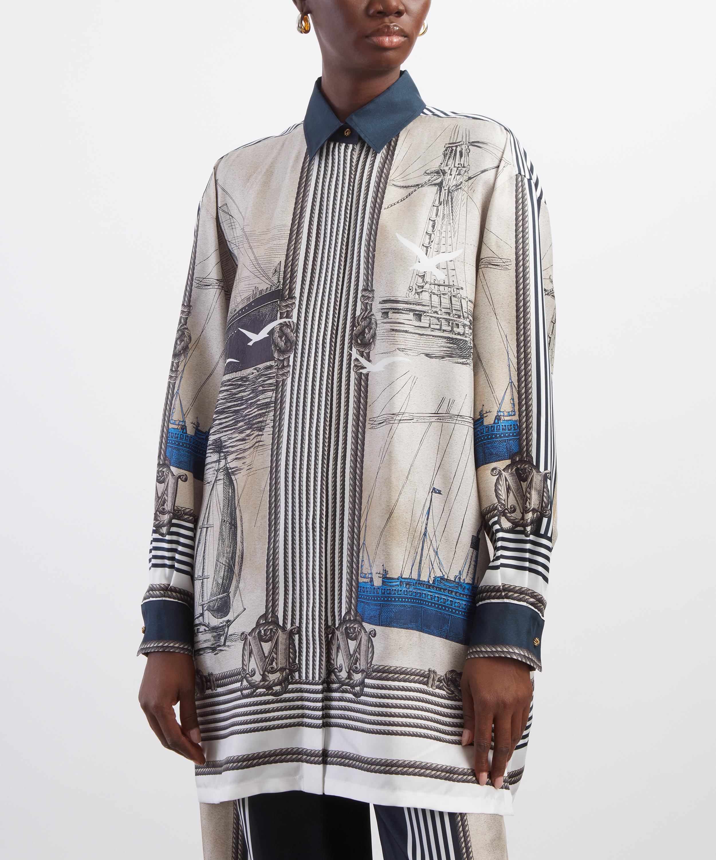 Max Mara - Teglia Oversized Silk Twill Shirt image number 2