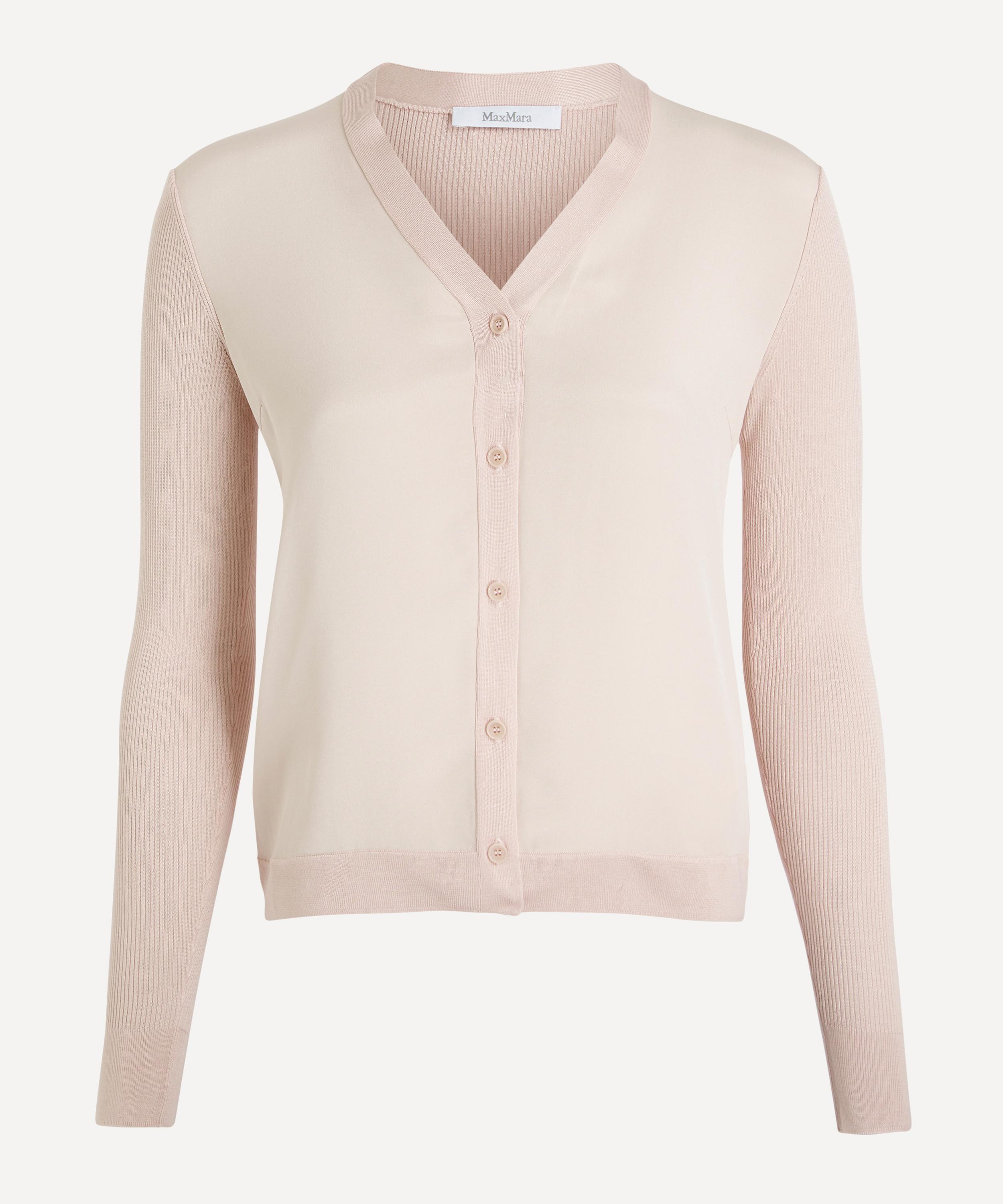 Max Mara - Pink Ninfee Cashmere-Silk Cardigan image number 0