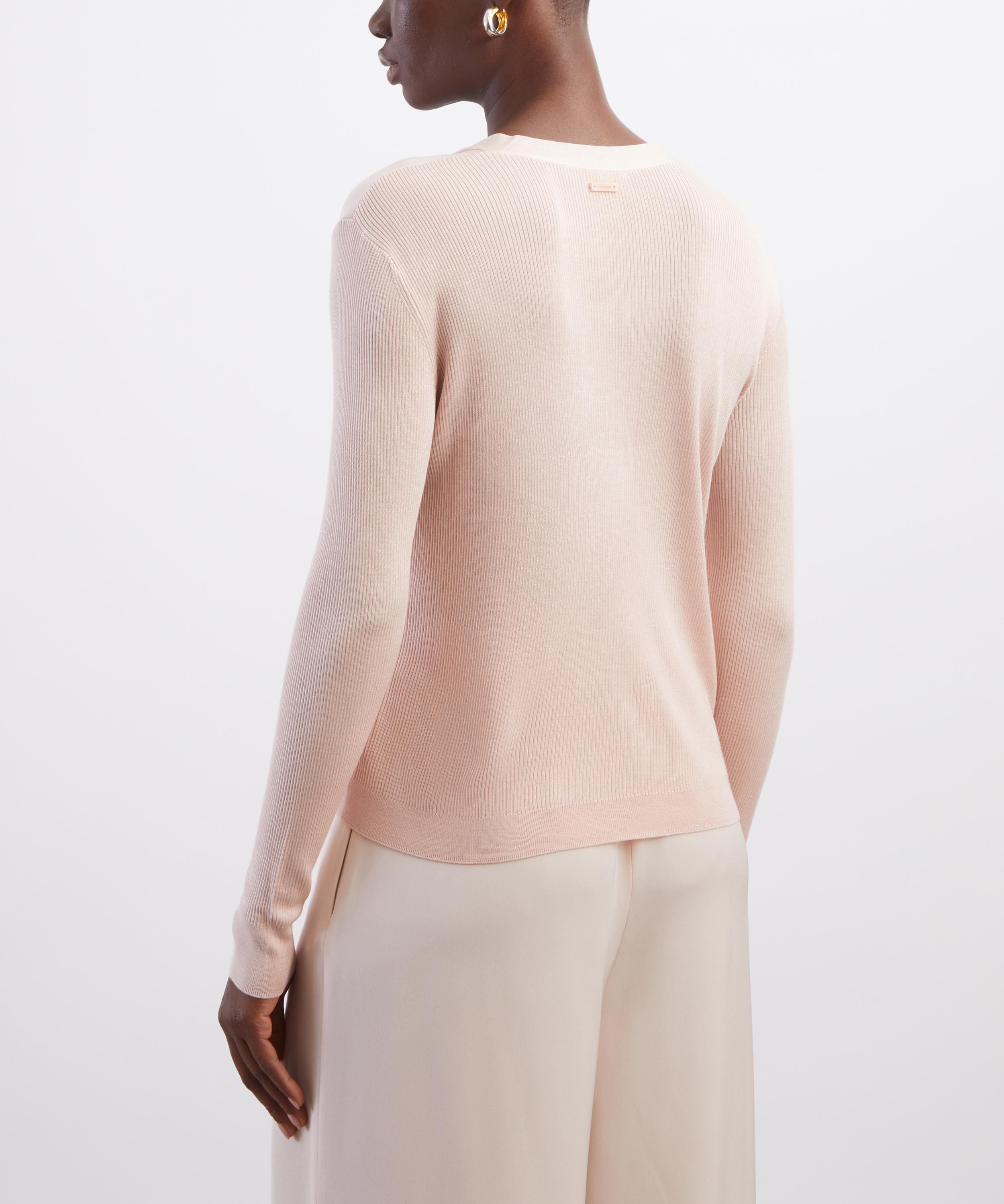 Max Mara - Pink Ninfee Cashmere-Silk Cardigan image number 3