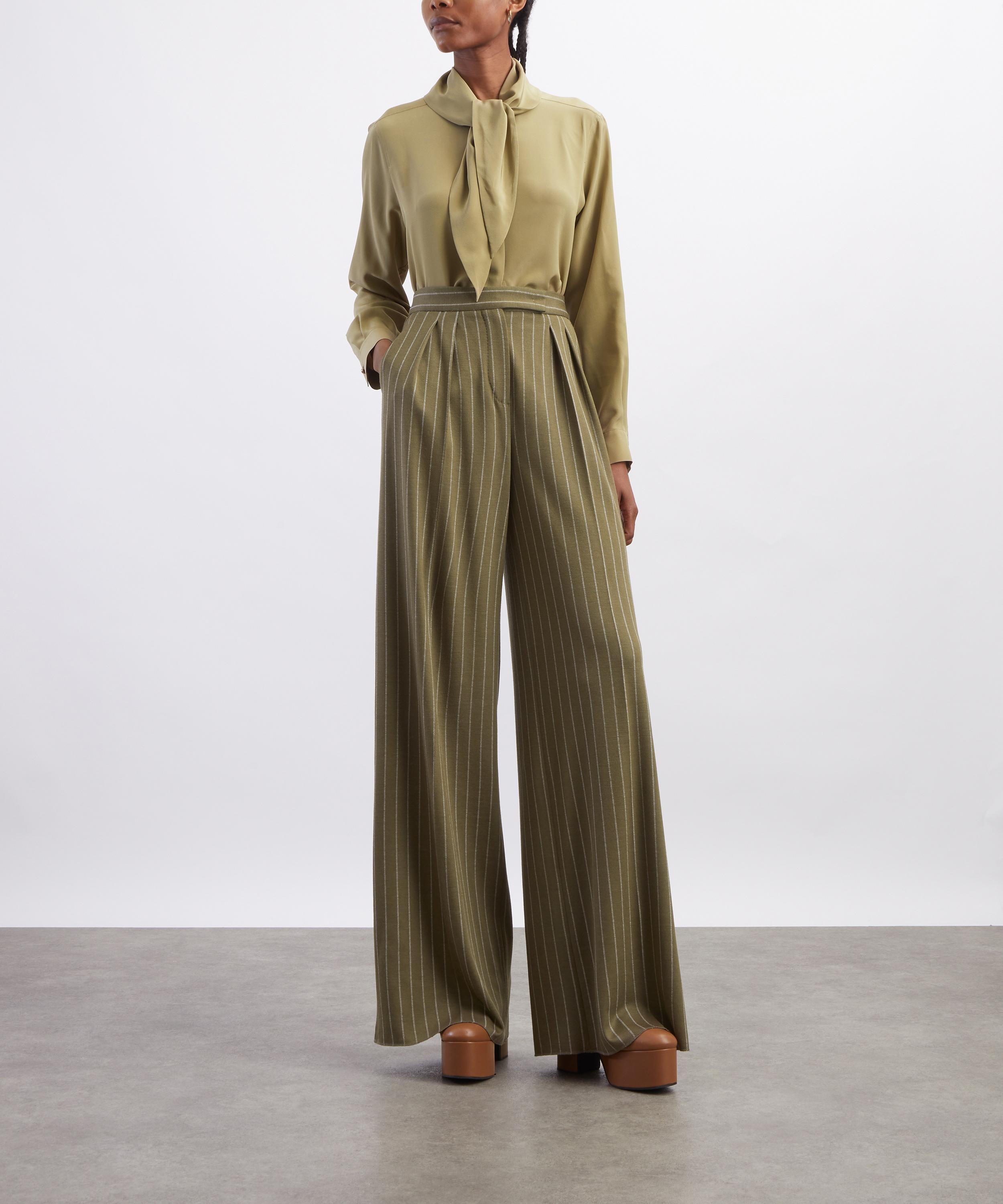 Max Mara - Rio Pinstripe Wide-Leg Trousers image number 1