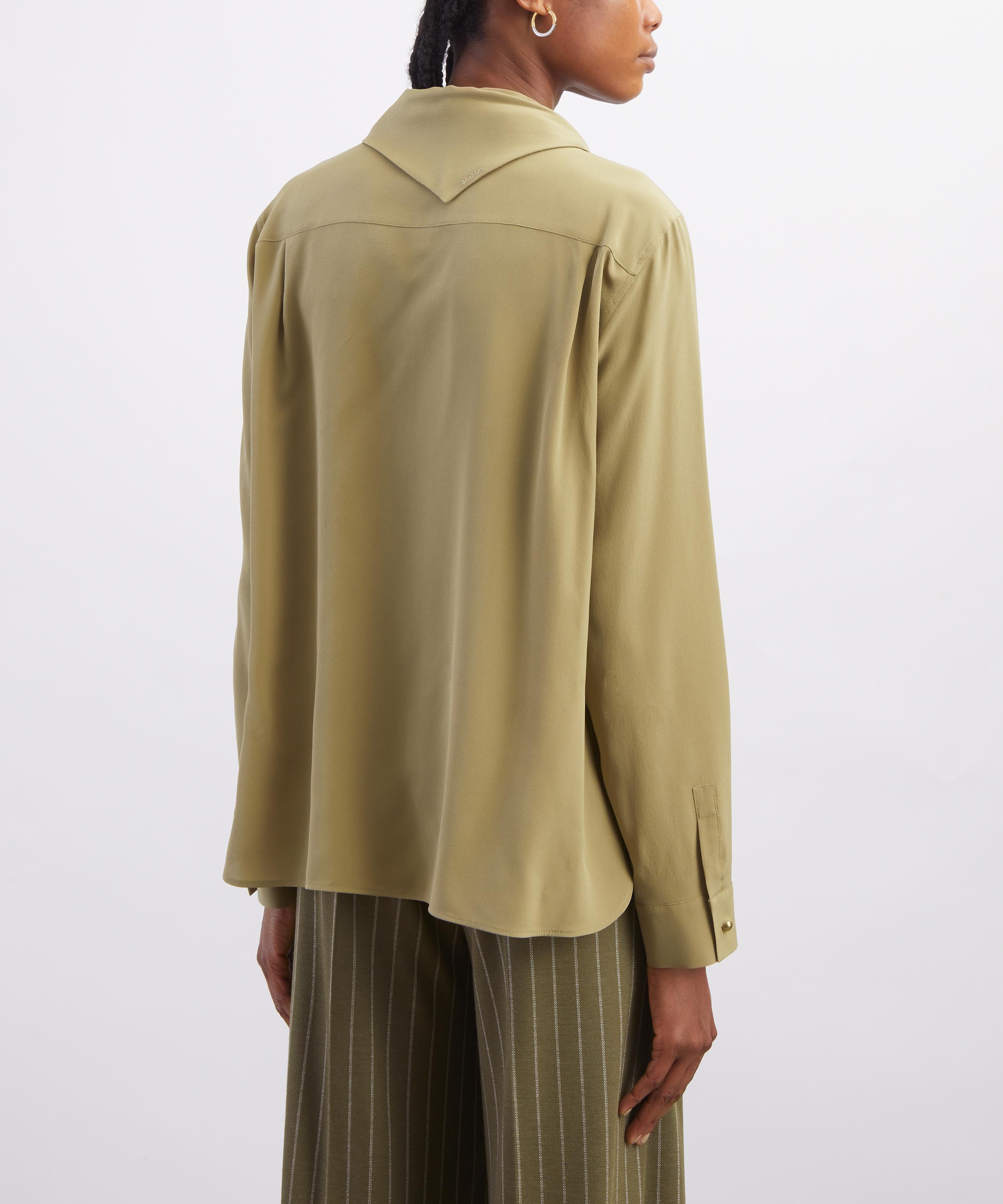 Max Mara - Dry Silk Scarf-Neck Shirt image number 3